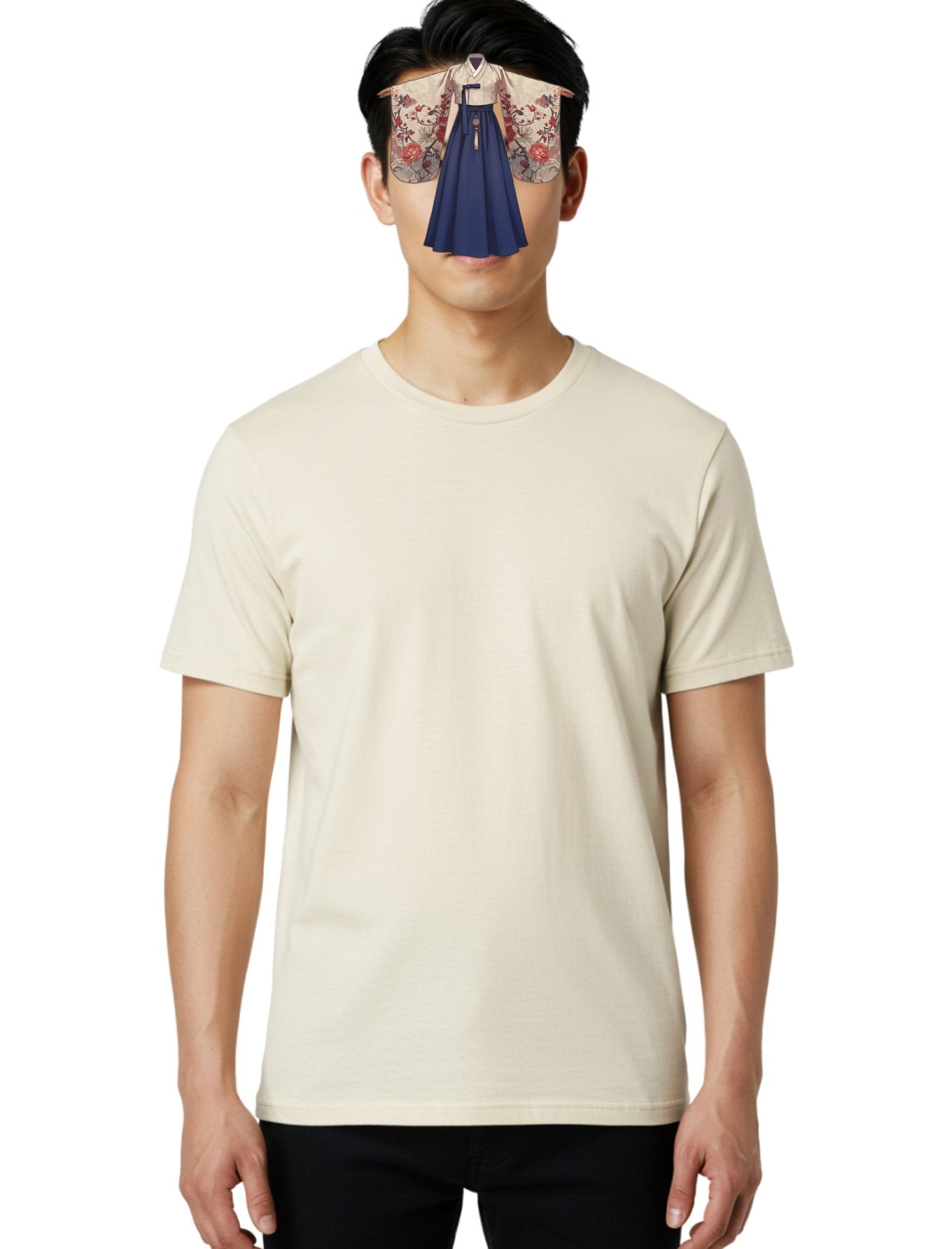 Traditional-Korean-Hanbok Men'S Graphic Tee, 100% Cotton, Comfortable Casual Summer Wear, Machine Washable, Vintage Camera, Old Camera, Antique Camera, Black Camera, Classic Photography, Photography Equipment, Nostalgic Device, Film Camera, Bah278 16