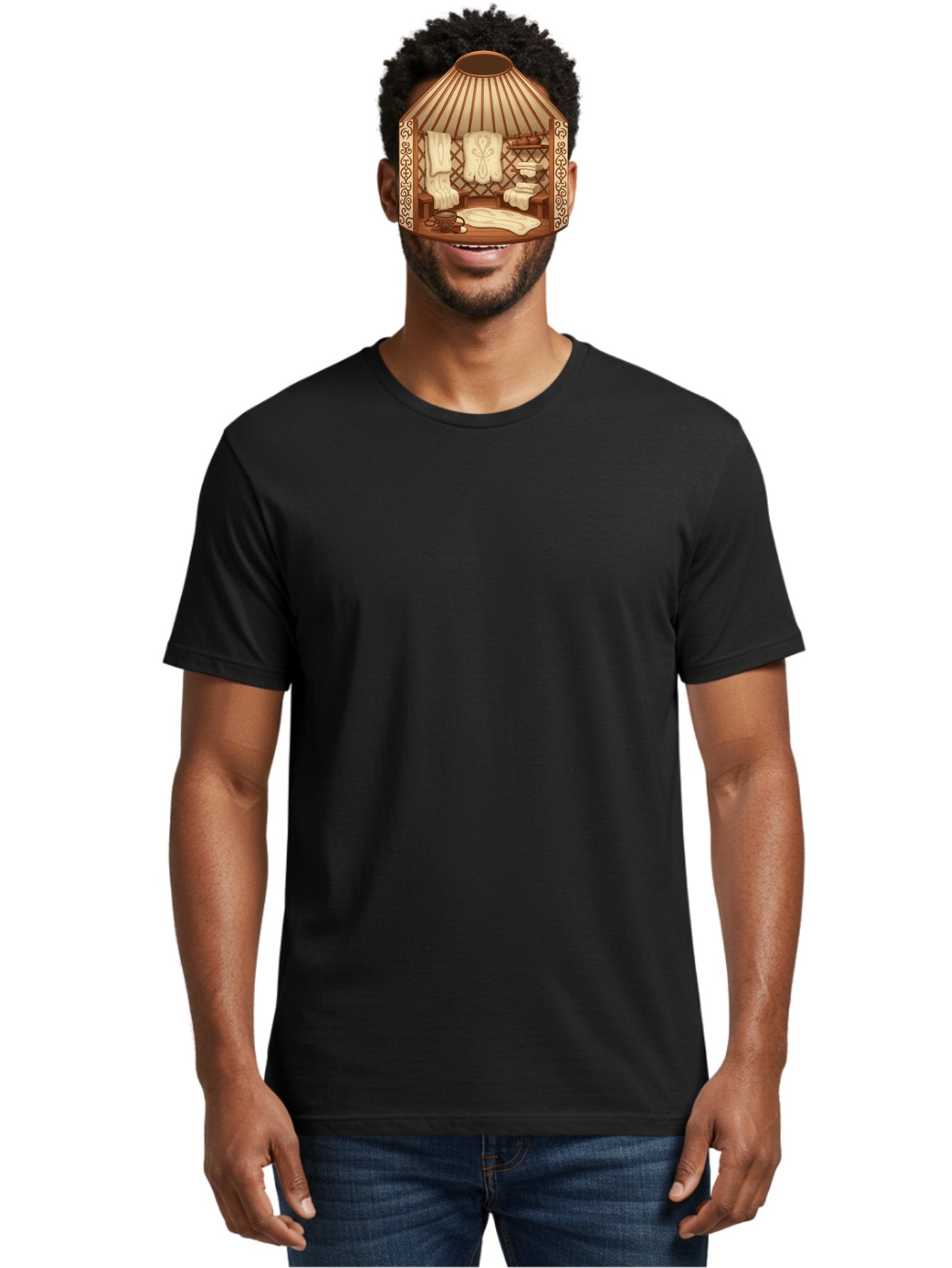 Traditional-Mongolian-Ger Men'S Graphic Tee, 100% Cotton, Comfortable Casual Summer Wear, Machine Washable, Vintage Camera, Old Camera, Antique Camera, Black Camera, Classic Photography, Photography Equipment, Nostalgic Device, Film Camera, Bah279 27