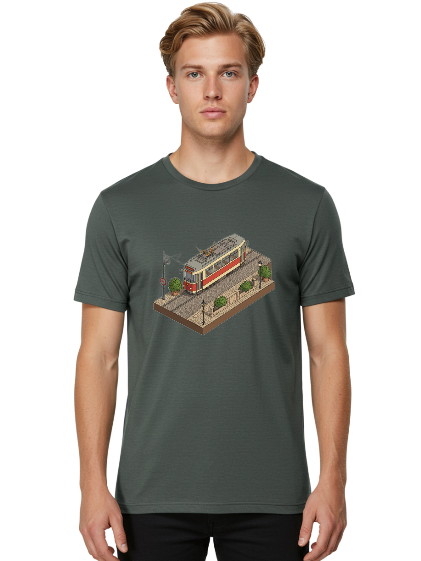Tram Men'S Graphic Tee, 100% Cotton, Comfortable Casual Summer Wear, Machine Washable, Vintage Camera, Old Camera, Antique Camera, Black Camera, Classic Photography, Photography Equipment, Nostalgic Device, Film Camera, Camera Art Bah282 23