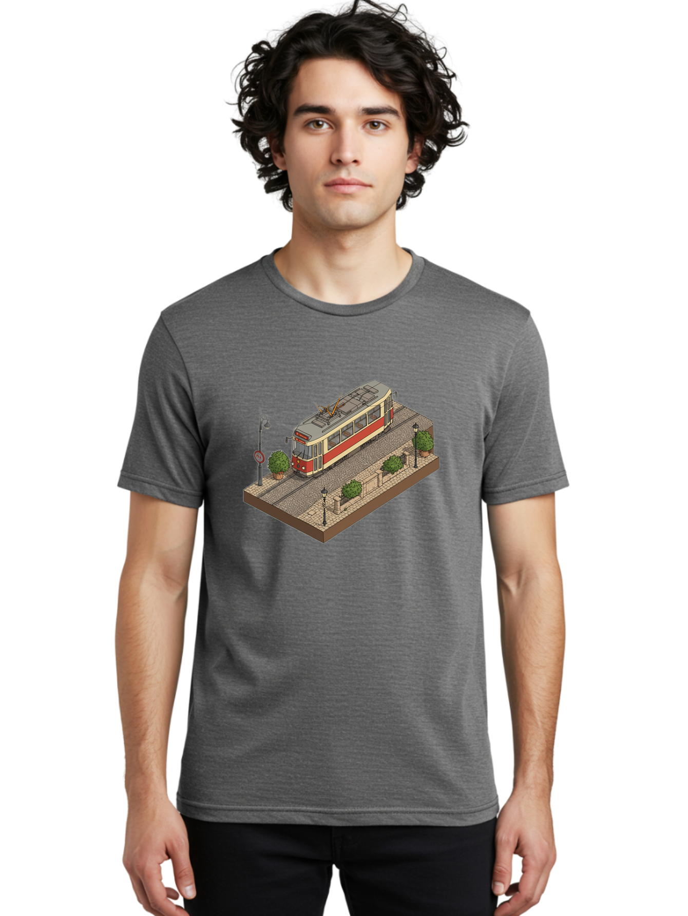 Tram Men'S Graphic Tee, 100% Cotton, Comfortable Casual Summer Wear, Machine Washable, Vintage Camera, Old Camera, Antique Camera, Black Camera, Classic Photography, Photography Equipment, Nostalgic Device, Film Camera, Camera Art Bah282 25