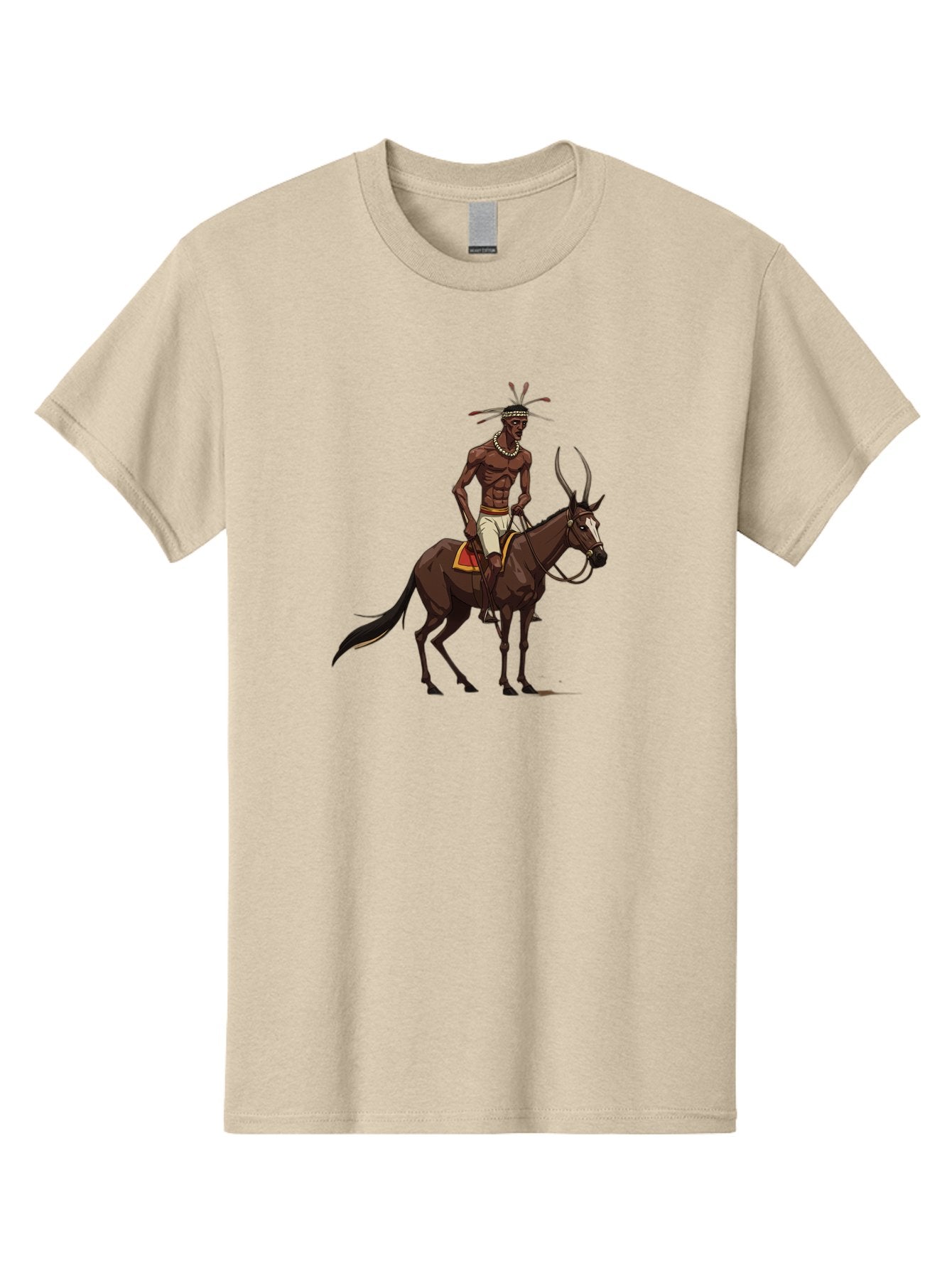 Tribal-Warrior-On-Horse Men'S Graphic Tee, 100% Cotton, Comfortable Casual Summer Wear, Machine Washable, Vintage Camera, Old Camera, Antique Camera, Black Camera, Classic Photography, Photography Equipment, Nostalgic Device, Film Camera, Bah290