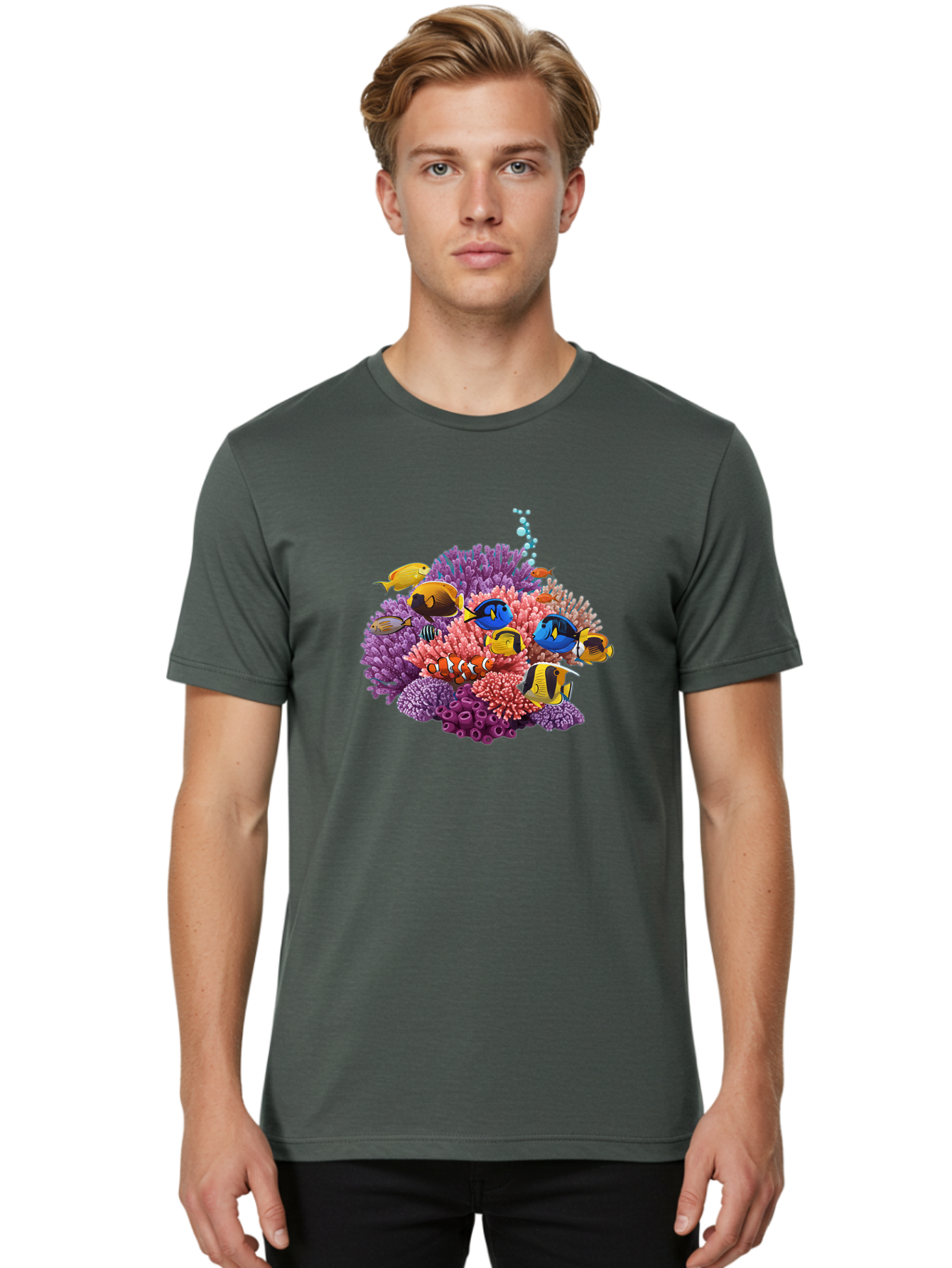Tropical-Fish Men'S Graphic Tee, 100% Cotton, Comfortable Casual Summer Wear, Machine Washable, Vintage Camera, Old Camera, Antique Camera, Black Camera, Classic Photography, Photography Equipment, Nostalgic Device, Film Camera, Camera Art Bah291 18