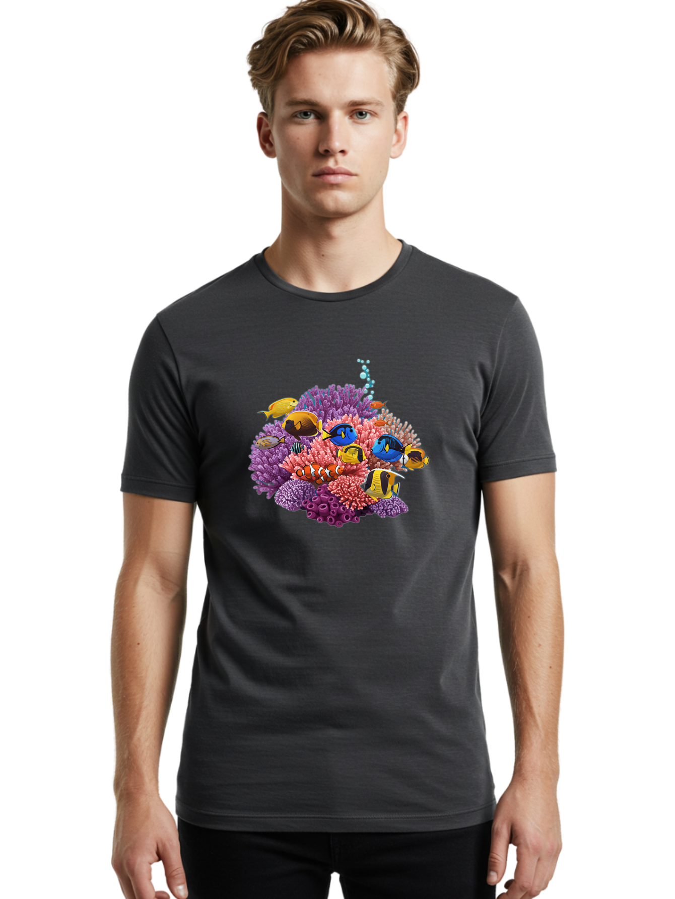 Tropical-Fish Men'S Graphic Tee, 100% Cotton, Comfortable Casual Summer Wear, Machine Washable, Vintage Camera, Old Camera, Antique Camera, Black Camera, Classic Photography, Photography Equipment, Nostalgic Device, Film Camera, Camera Art Bah291 29