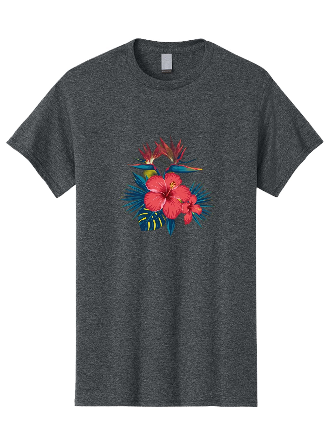 Tropical-Hibiscus Men'S Graphic Tee, 100% Cotton, Comfortable Casual Summer Wear, Machine Washable, Vintage Camera, Old Camera, Antique Camera, Black Camera, Classic Photography, Photography Equipment, Nostalgic Device, Film Camera, Camera Art Bah292 4