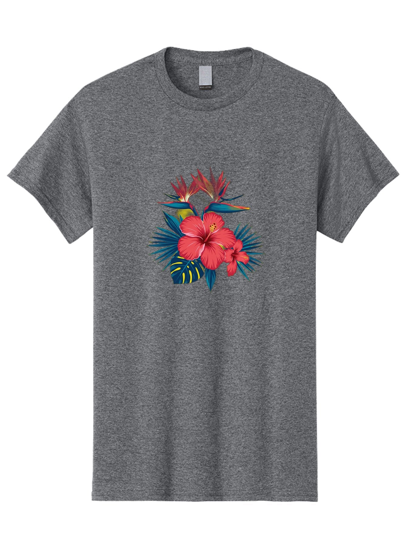 Tropical-Hibiscus Men'S Graphic Tee, 100% Cotton, Comfortable Casual Summer Wear, Machine Washable, Vintage Camera, Old Camera, Antique Camera, Black Camera, Classic Photography, Photography Equipment, Nostalgic Device, Film Camera, Camera Art Bah292 7