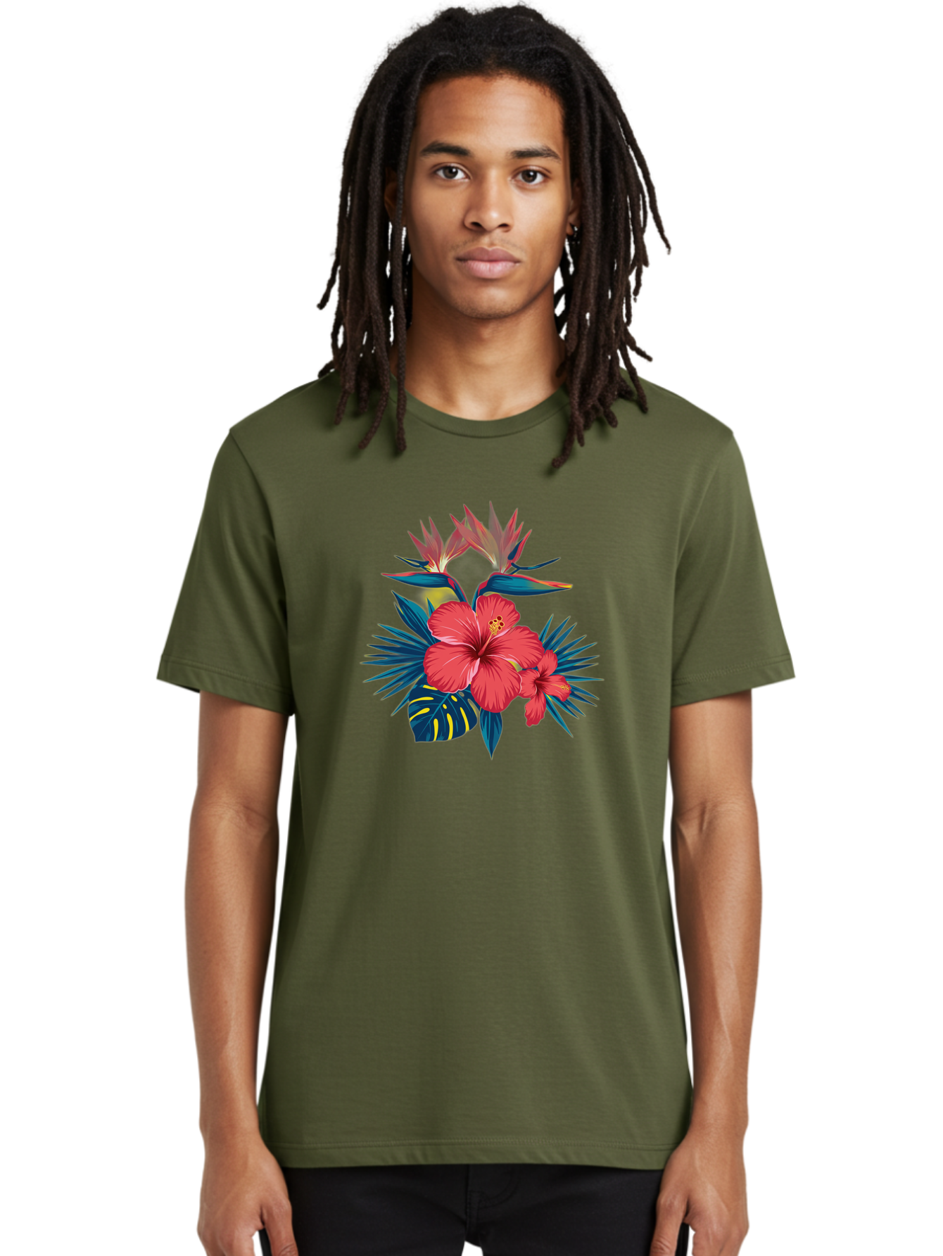 Tropical-Hibiscus Men'S Graphic Tee, 100% Cotton, Comfortable Casual Summer Wear, Machine Washable, Vintage Camera, Old Camera, Antique Camera, Black Camera, Classic Photography, Photography Equipment, Nostalgic Device, Film Camera, Camera Art Bah292 18