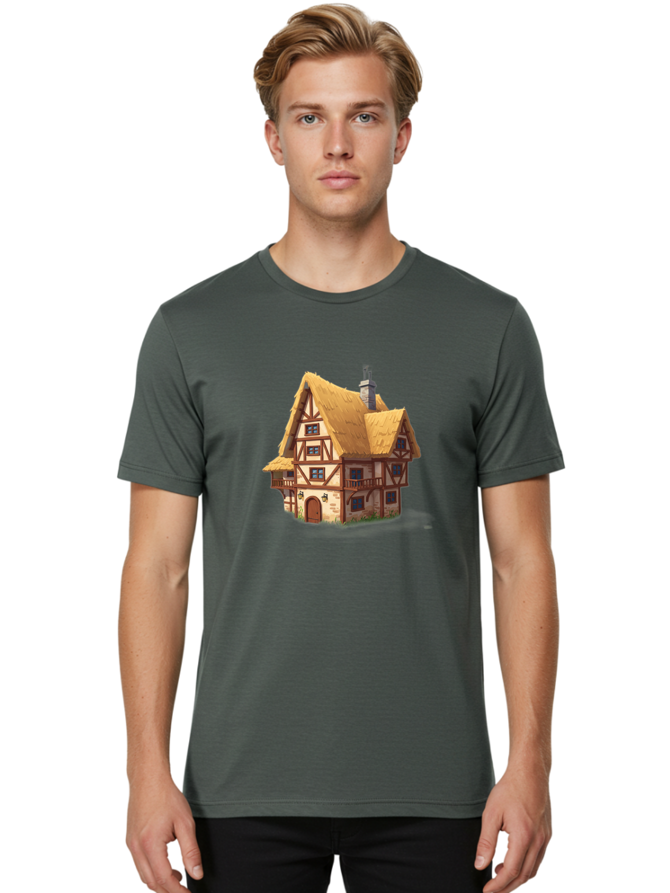 Tudor-Style-House Men'S Graphic Tee, 100% Cotton, Comfortable Casual Summer Wear, Machine Washable, Vintage Camera, Old Camera, Antique Camera, Black Camera, Classic Photography, Photography Equipment, Nostalgic Device, Film Camera, Camera Art Bah295 18
