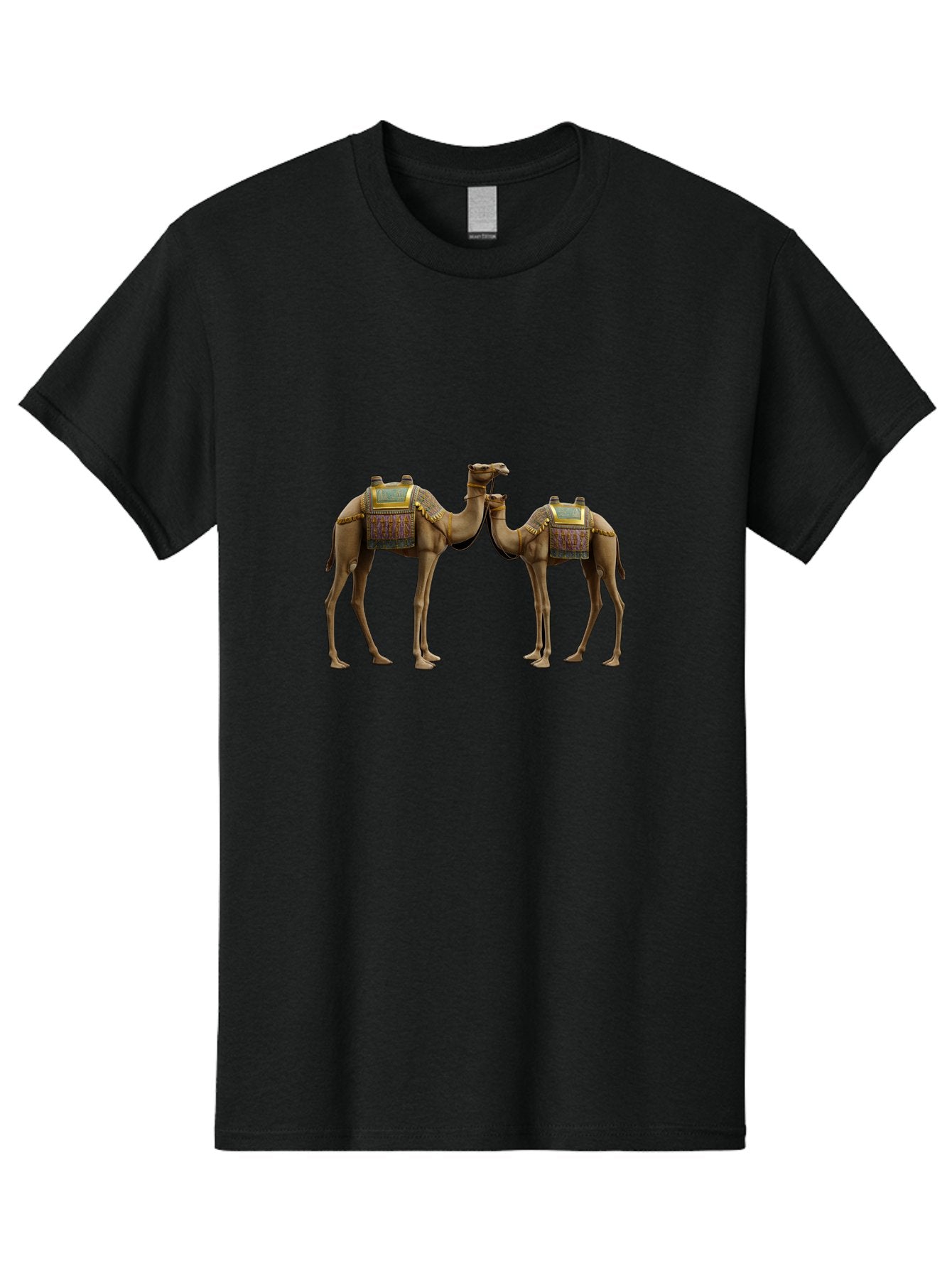 Two-Camels-1 Men'S Graphic Tee, 100% Cotton, Comfortable Casual Summer Wear, Machine Washable, Vintage Camera, Old Camera, Antique Camera, Black Camera, Classic Photography, Photography Equipment, Nostalgic Device, Film Camera, Camera Art Bah300 6