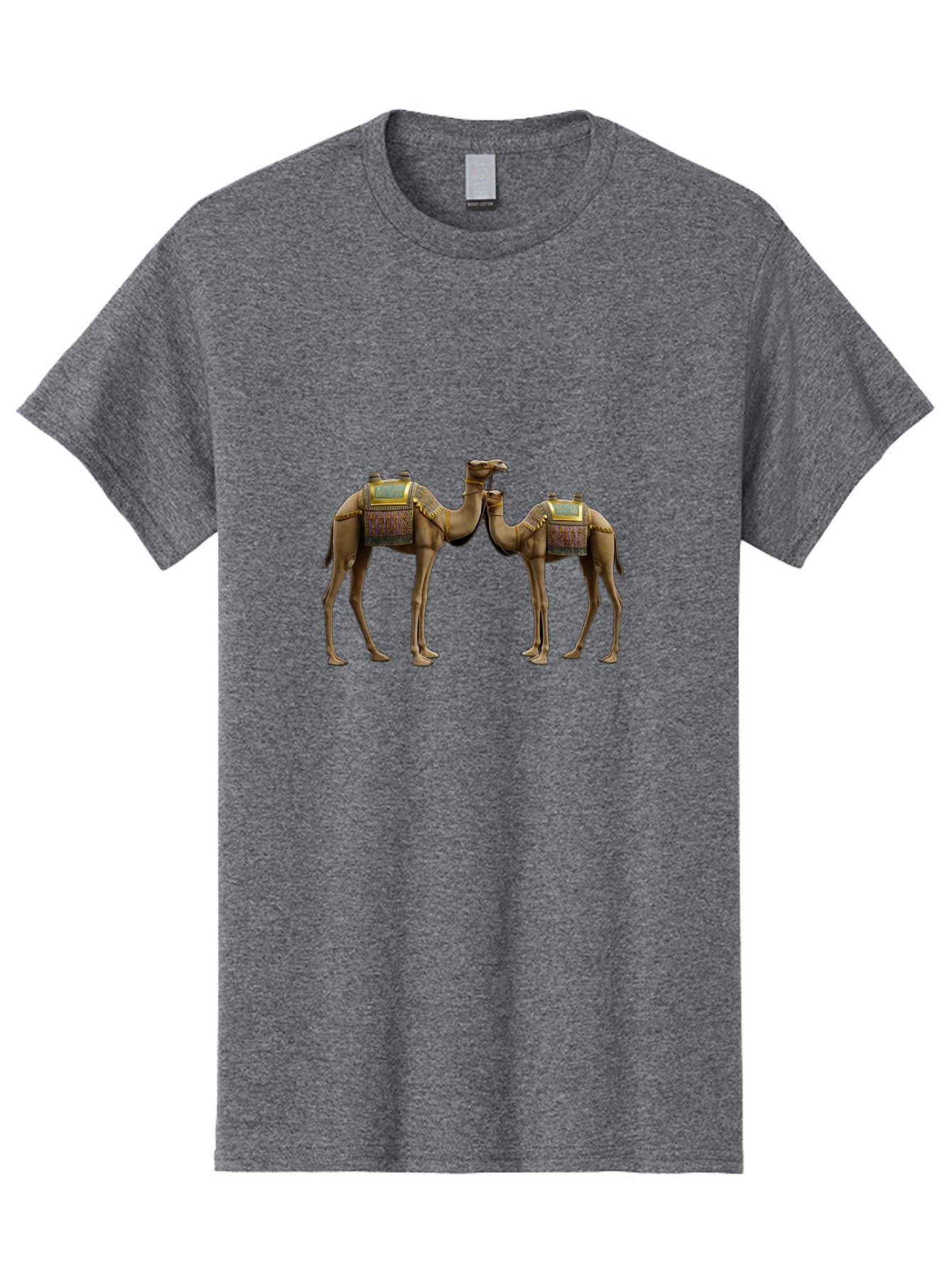 Two-Camels-1 Men'S Graphic Tee, 100% Cotton, Comfortable Casual Summer Wear, Machine Washable, Vintage Camera, Old Camera, Antique Camera, Black Camera, Classic Photography, Photography Equipment, Nostalgic Device, Film Camera, Camera Art Bah300 15