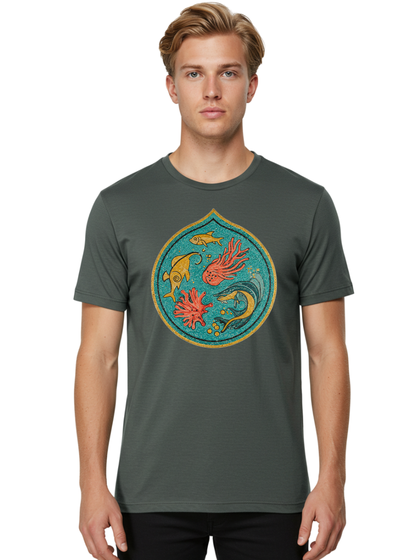 Underwater-Scene Men'S Graphic Tee, 100% Cotton, Comfortable Casual Summer Wear, Machine Washable, Vintage Camera, Old Camera, Antique Camera, Black Camera, Classic Photography, Photography Equipment, Nostalgic Device, Film Camera, Camera Art Bah306 17