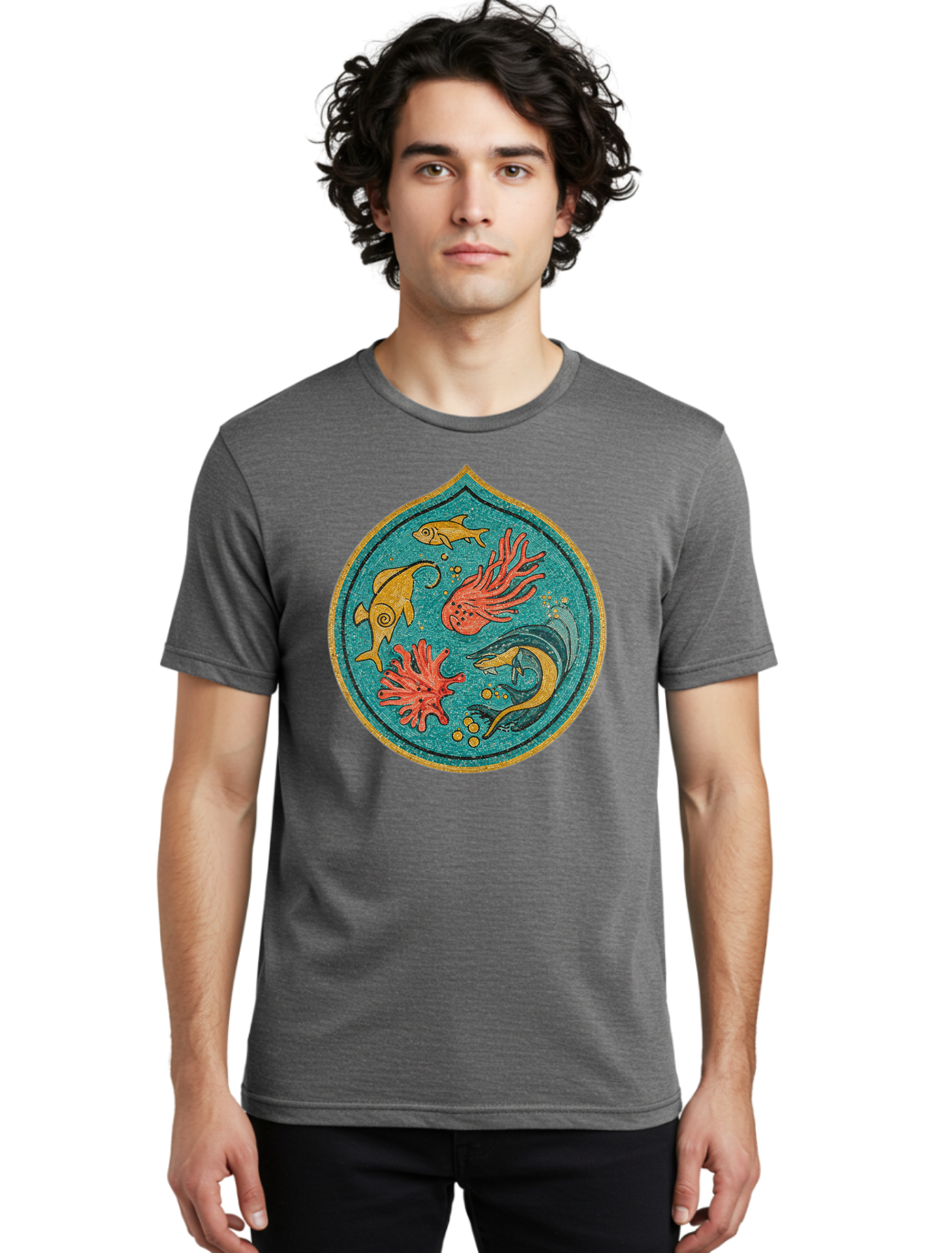 Underwater-Scene Men'S Graphic Tee, 100% Cotton, Comfortable Casual Summer Wear, Machine Washable, Vintage Camera, Old Camera, Antique Camera, Black Camera, Classic Photography, Photography Equipment, Nostalgic Device, Film Camera, Camera Art Bah306 30
