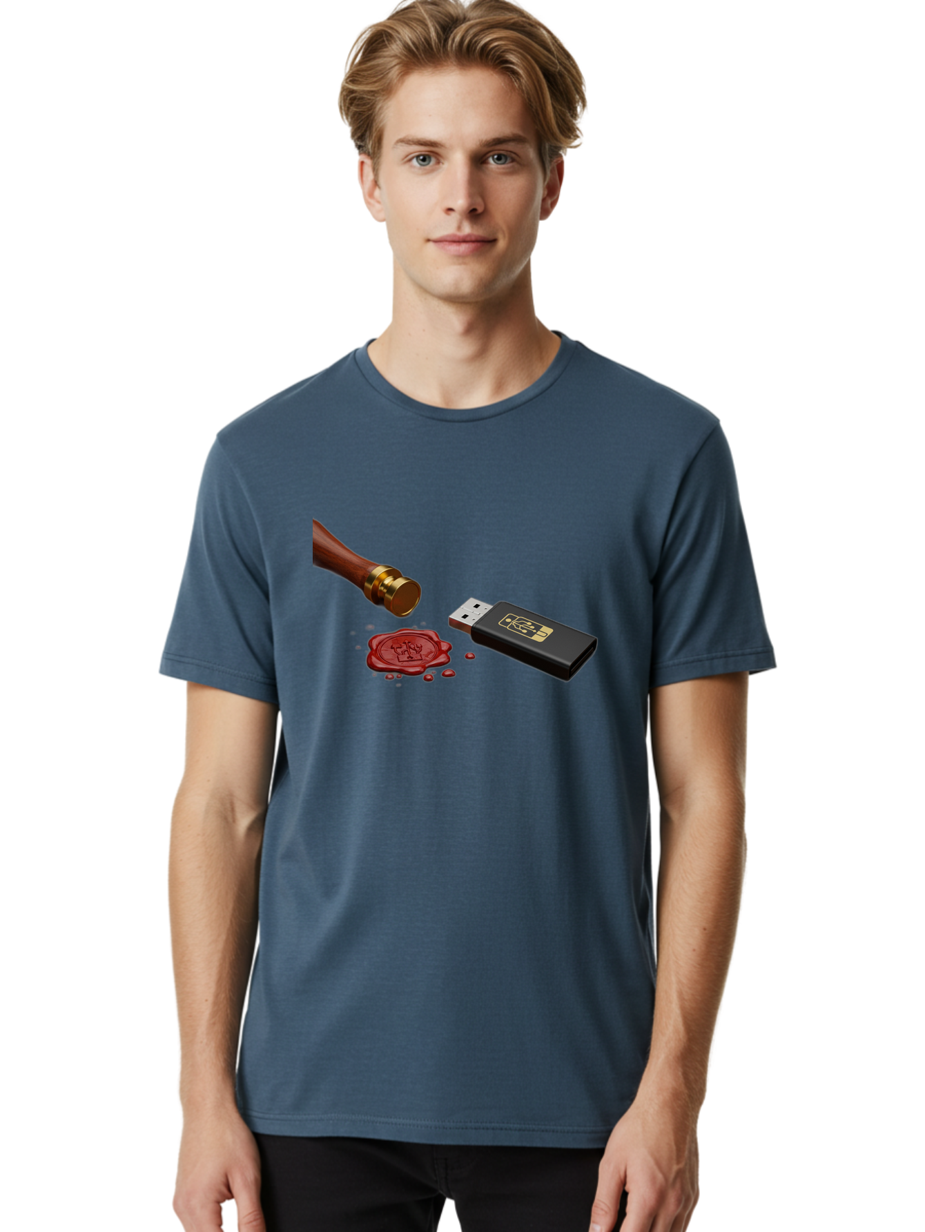 Usb-With-Seal Men'S Graphic Tee, 100% Cotton, Comfortable Casual Summer Wear, Machine Washable, Vintage Camera, Old Camera, Antique Camera, Black Camera, Classic Photography, Photography Equipment, Nostalgic Device, Film Camera, Camera Art Bah308 25