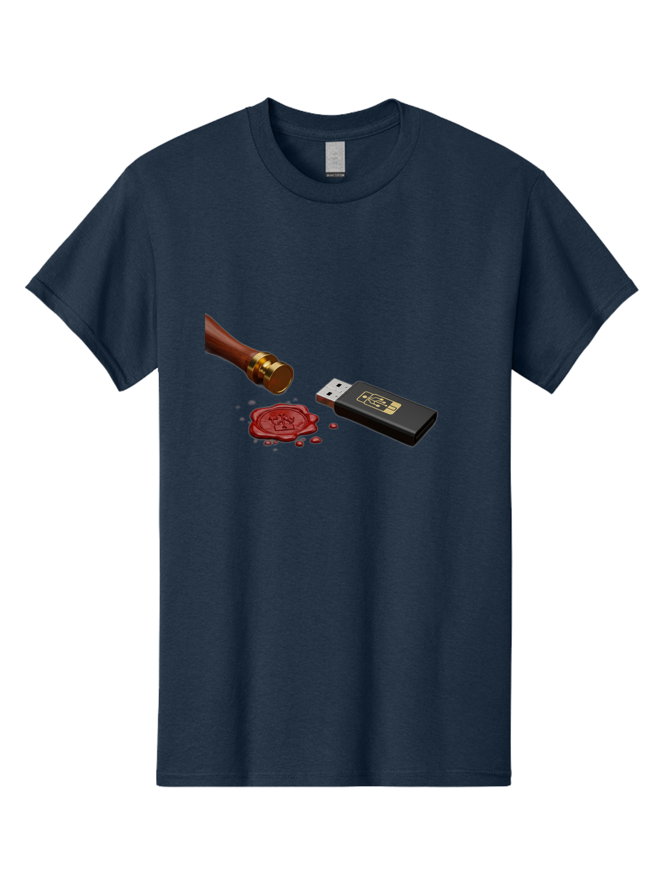 Usb-With-Seal Men'S Graphic Tee, 100% Cotton, Comfortable Casual Summer Wear, Machine Washable, Vintage Camera, Old Camera, Antique Camera, Black Camera, Classic Photography, Photography Equipment, Nostalgic Device, Film Camera, Camera Art Bah308