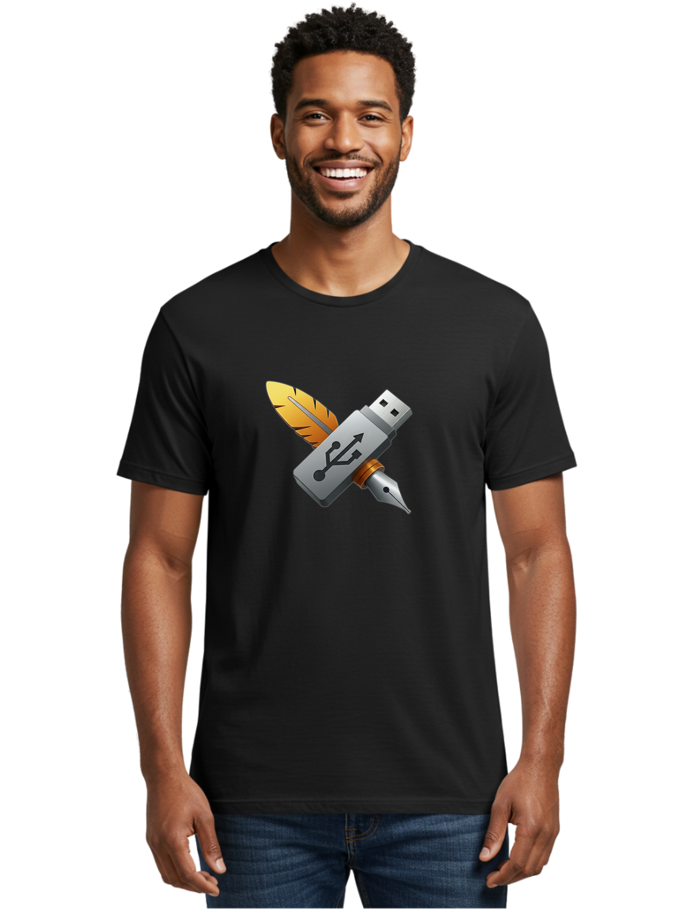 Usb Men'S Graphic Tee, 100% Cotton, Comfortable Casual Summer Wear, Machine Washable, Vintage Camera, Old Camera, Antique Camera, Black Camera, Classic Photography, Photography Equipment, Nostalgic Device, Film Camera, Camera Art Bah309 23