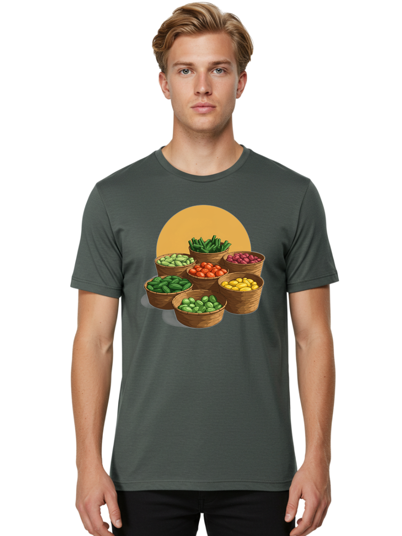 Vegetable-Baskets-1 Men'S Graphic Tee, 100% Cotton, Comfortable Casual Summer Wear, Machine Washable, Vintage Camera, Old Camera, Antique Camera, Black Camera, Classic Photography, Photography Equipment, Nostalgic Device, Film Camera, Bah311 19