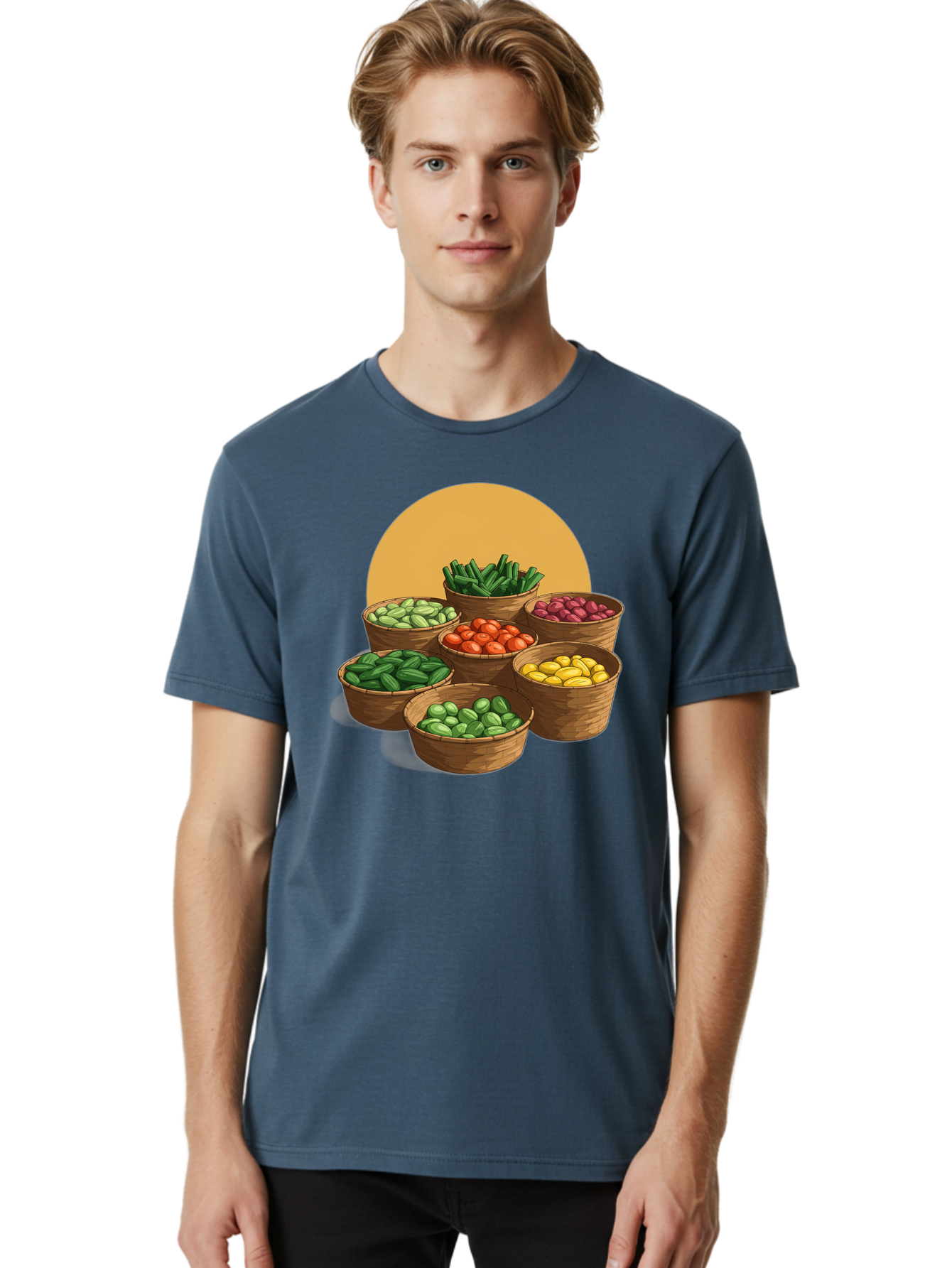 Vegetable-Baskets-1 Men'S Graphic Tee, 100% Cotton, Comfortable Casual Summer Wear, Machine Washable, Vintage Camera, Old Camera, Antique Camera, Black Camera, Classic Photography, Photography Equipment, Nostalgic Device, Film Camera, Bah311 25
