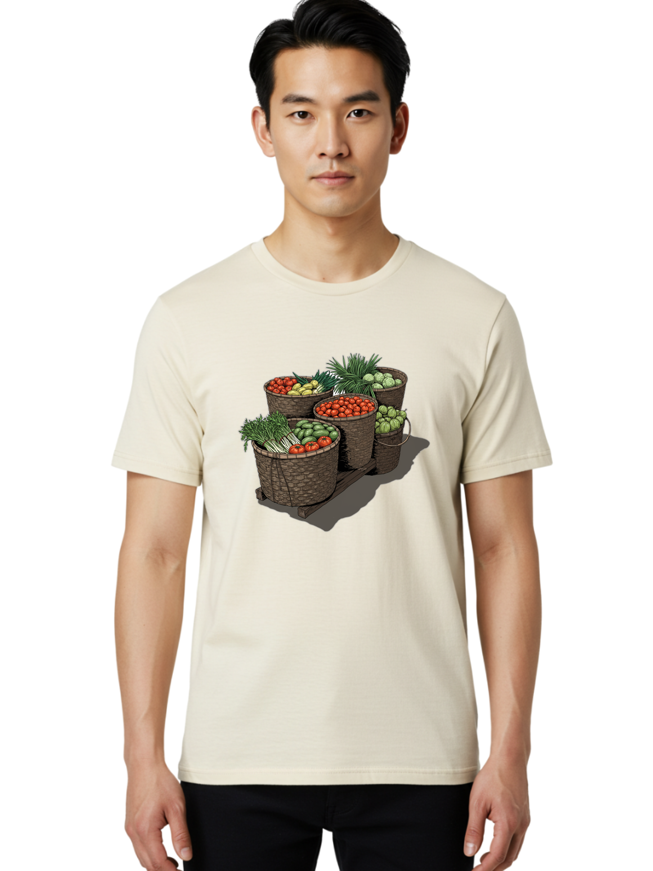 Vegetable-Baskets-2 Men'S Graphic Tee, 100% Cotton, Comfortable Casual Summer Wear, Machine Washable, Vintage Camera, Old Camera, Antique Camera, Black Camera, Classic Photography, Photography Equipment, Nostalgic Device, Film Camera, Bah312 21