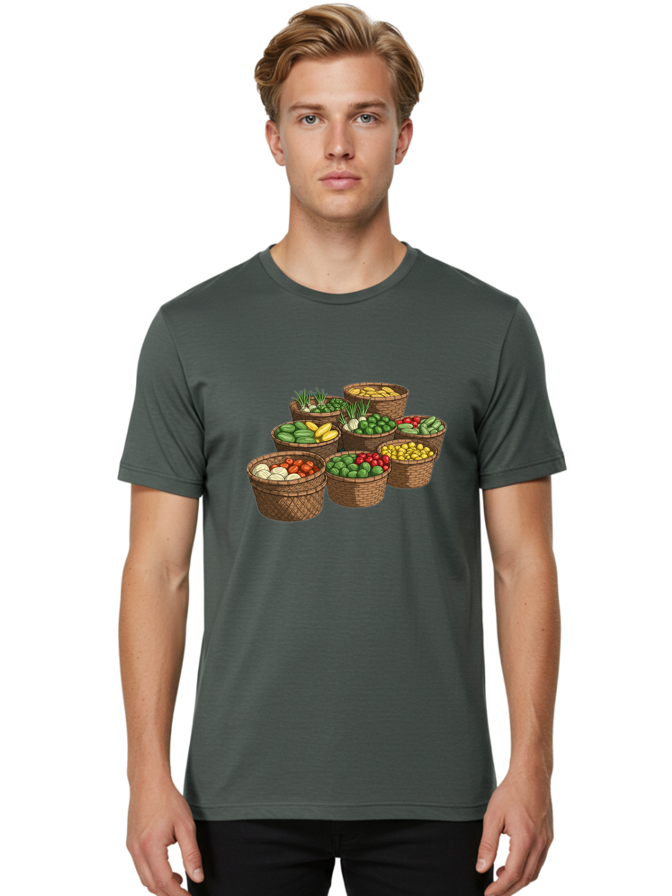 Vegetable-Baskets Men'S Graphic Tee, 100% Cotton, Comfortable Casual Summer Wear, Machine Washable, Vintage Camera, Old Camera, Antique Camera, Black Camera, Classic Photography, Photography Equipment, Nostalgic Device, Film Camera, Camera Art Bah313 21