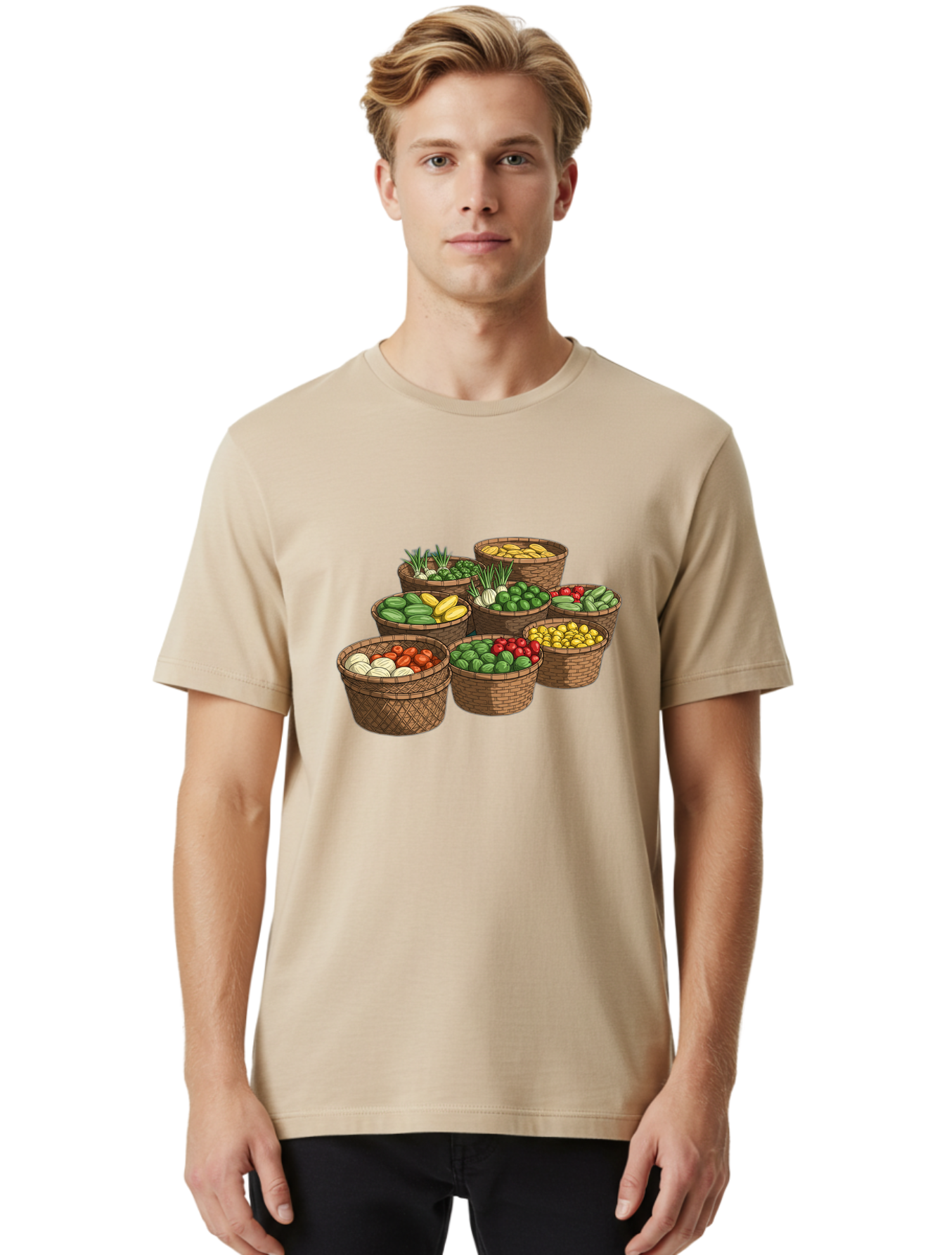 Vegetable-Baskets Men'S Graphic Tee, 100% Cotton, Comfortable Casual Summer Wear, Machine Washable, Vintage Camera, Old Camera, Antique Camera, Black Camera, Classic Photography, Photography Equipment, Nostalgic Device, Film Camera, Camera Art Bah313 30