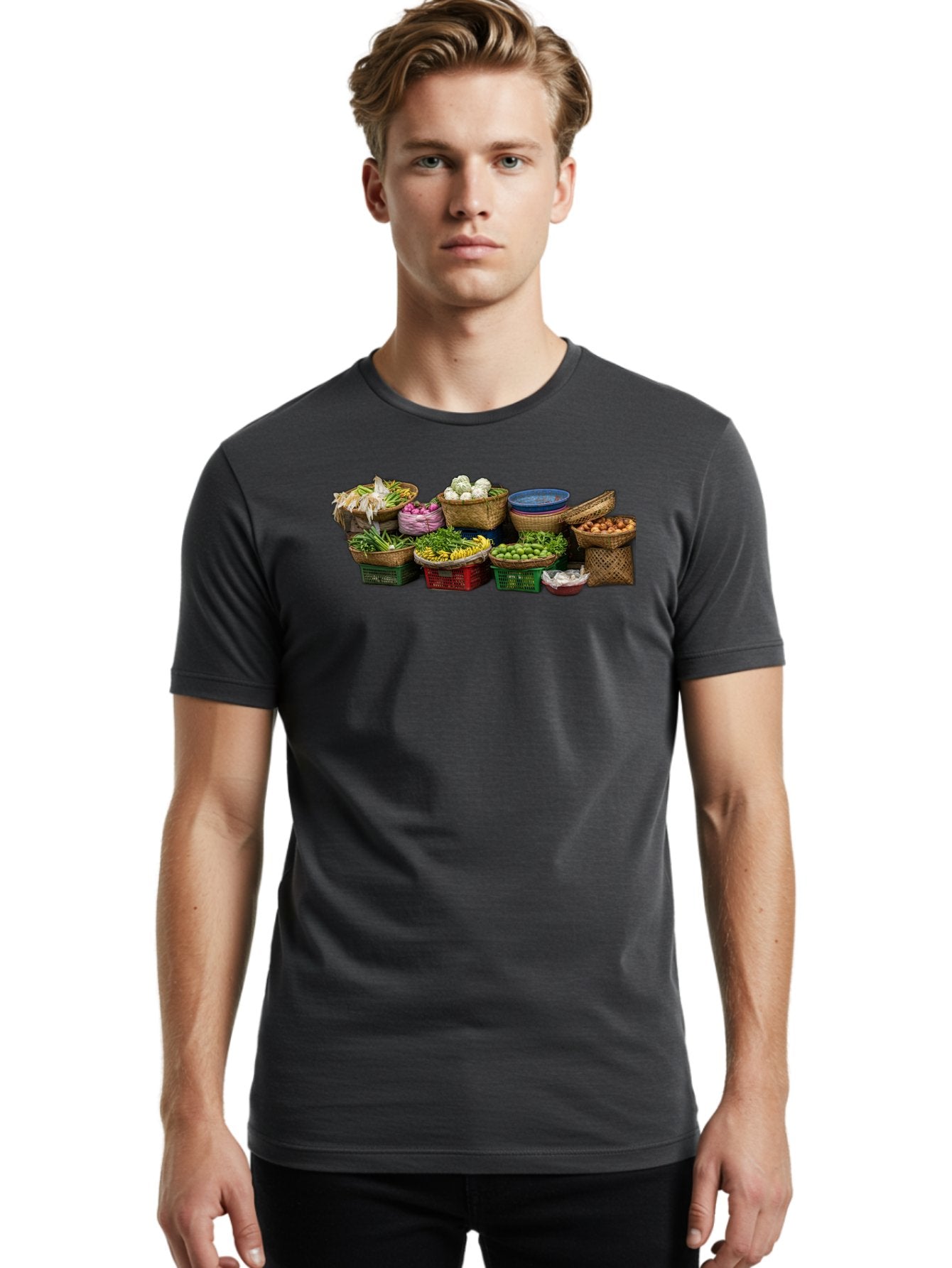 Vegetables-In-Baskets Men'S Graphic Tee, 100% Cotton, Comfortable Casual Summer Wear, Machine Washable, Vintage Camera, Old Camera, Antique Camera, Black Camera, Classic Photography, Photography Equipment, Nostalgic Device, Film Camera, Bah314 20