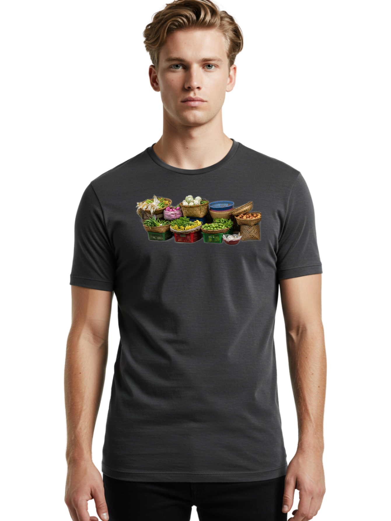 Vegetables-In-Baskets Men'S Graphic Tee, 100% Cotton, Comfortable Casual Summer Wear, Machine Washable, Vintage Camera, Old Camera, Antique Camera, Black Camera, Classic Photography, Photography Equipment, Nostalgic Device, Film Camera, Bah314 30