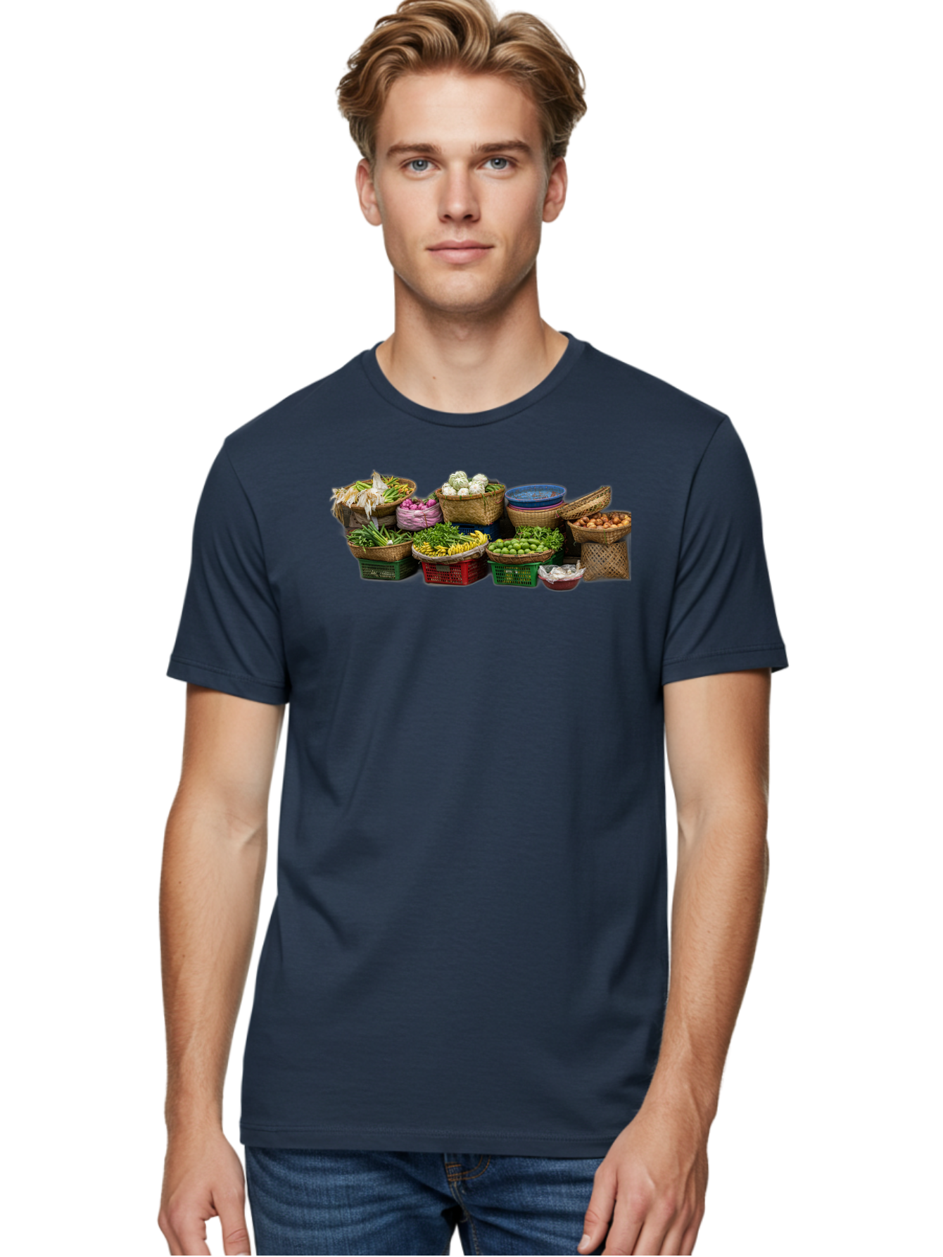 Vegetables-In-Baskets Men'S Graphic Tee, 100% Cotton, Comfortable Casual Summer Wear, Machine Washable, Vintage Camera, Old Camera, Antique Camera, Black Camera, Classic Photography, Photography Equipment, Nostalgic Device, Film Camera, Bah314 25