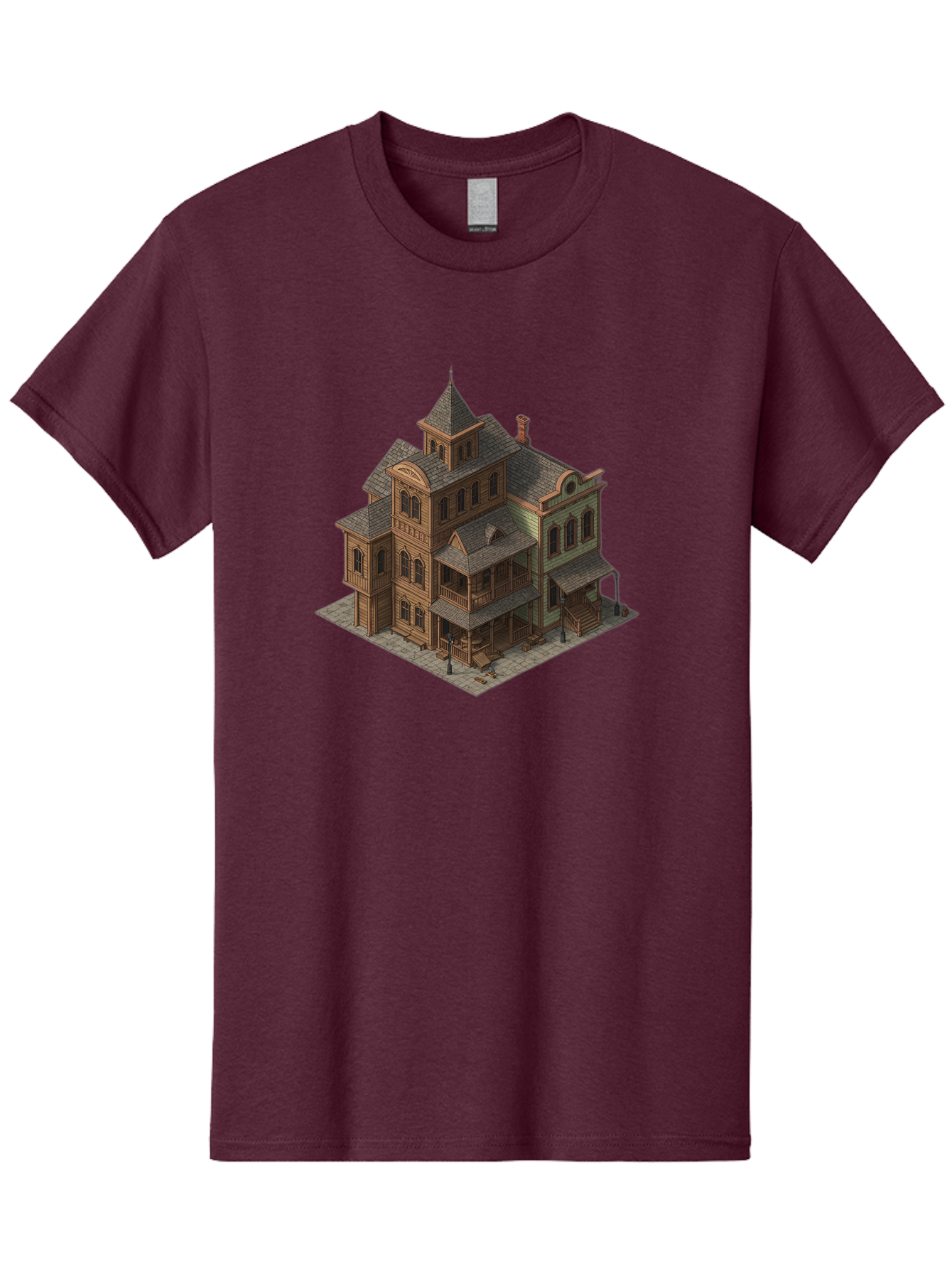 Victorian-House-1 Men'S Graphic Tee, 100% Cotton, Comfortable Casual Summer Wear, Machine Washable, Vintage Camera, Old Camera, Antique Camera, Black Camera, Classic Photography, Photography Equipment, Nostalgic Device, Film Camera, Camera Art Bah315 15