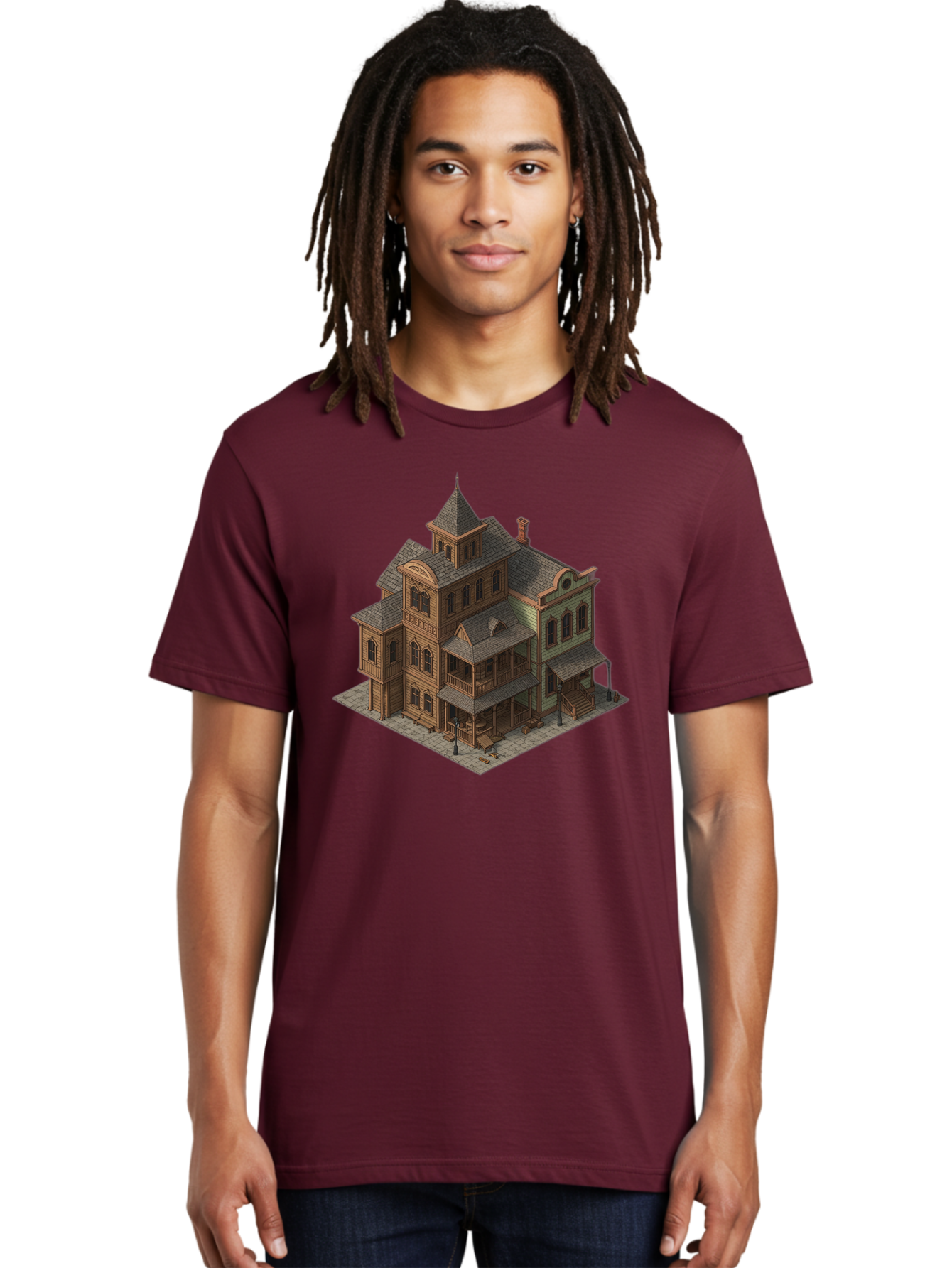 Victorian-House-1 Men'S Graphic Tee, 100% Cotton, Comfortable Casual Summer Wear, Machine Washable, Vintage Camera, Old Camera, Antique Camera, Black Camera, Classic Photography, Photography Equipment, Nostalgic Device, Film Camera, Camera Art Bah315 30