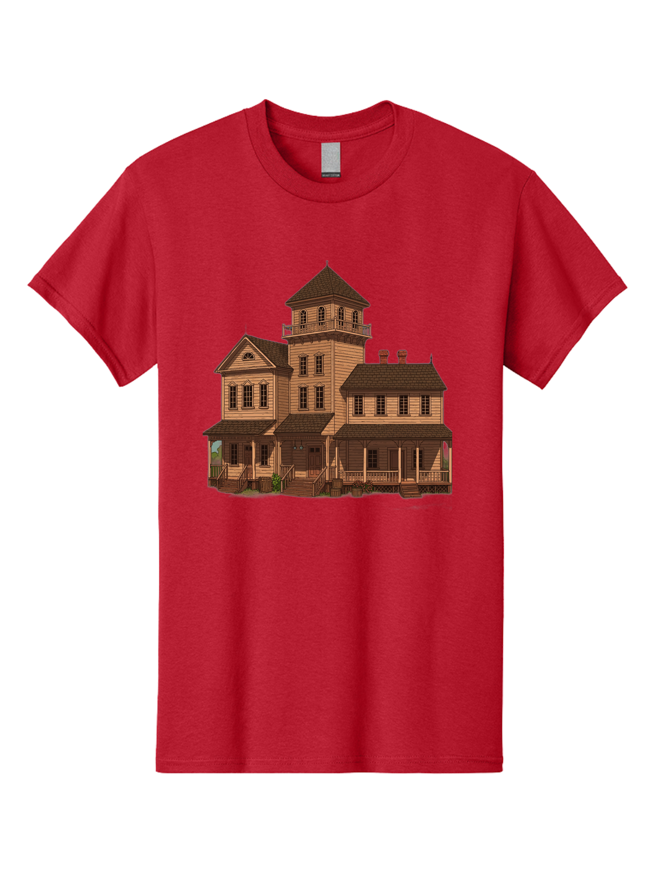 Victorian-Mansion-1 Men'S Graphic Tee, 100% Cotton, Comfortable Casual Summer Wear, Machine Washable, Vintage Camera, Old Camera, Antique Camera, Black Camera, Classic Photography, Photography Equipment, Nostalgic Device, Film Camera, Bah317 11