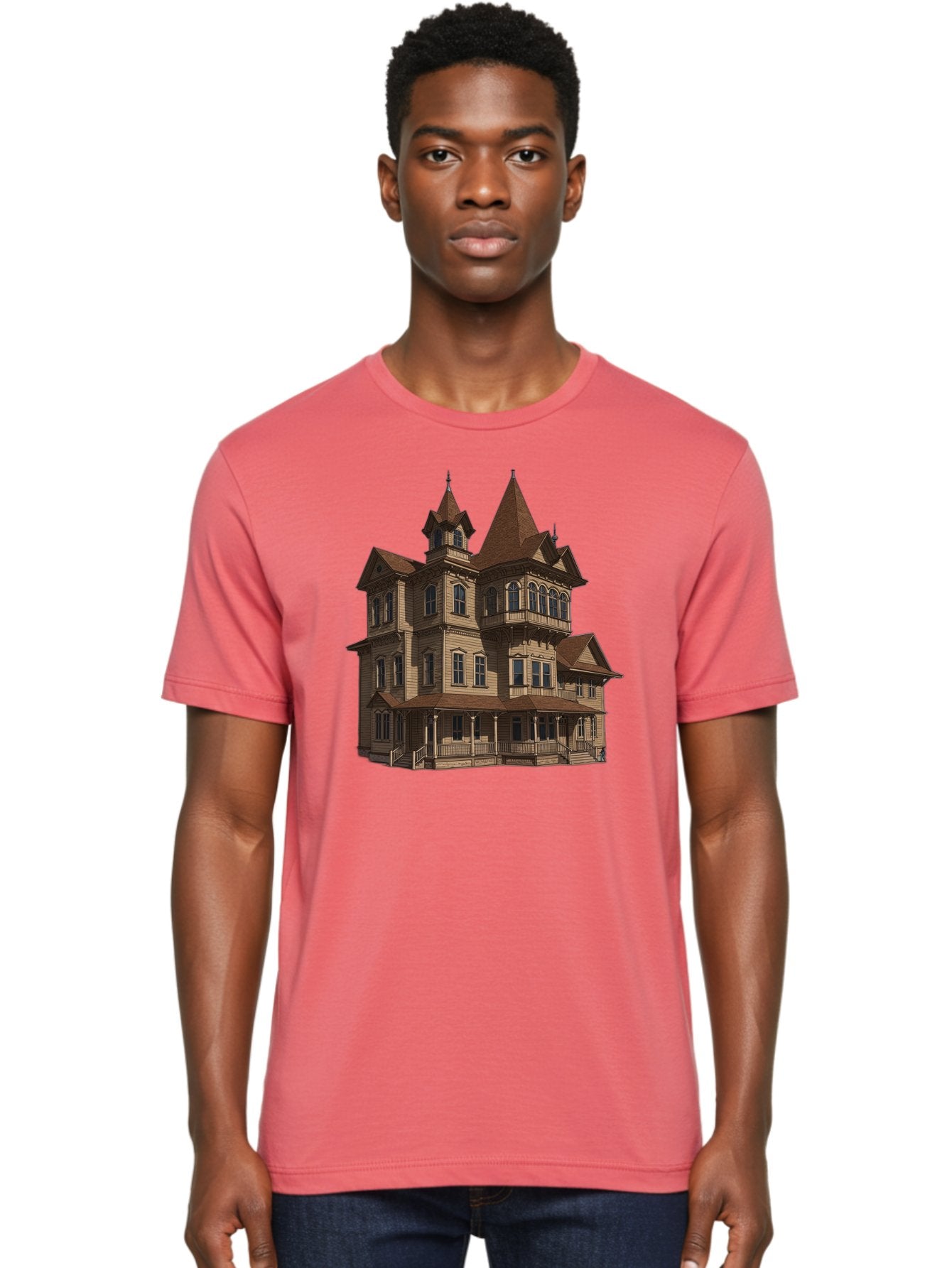 Victorian-Mansion Men'S Graphic Tee, 100% Cotton, Comfortable Casual Summer Wear, Machine Washable, Vintage Camera, Old Camera, Antique Camera, Black Camera, Classic Photography, Photography Equipment, Nostalgic Device, Film Camera, Camera Art Bah318 22