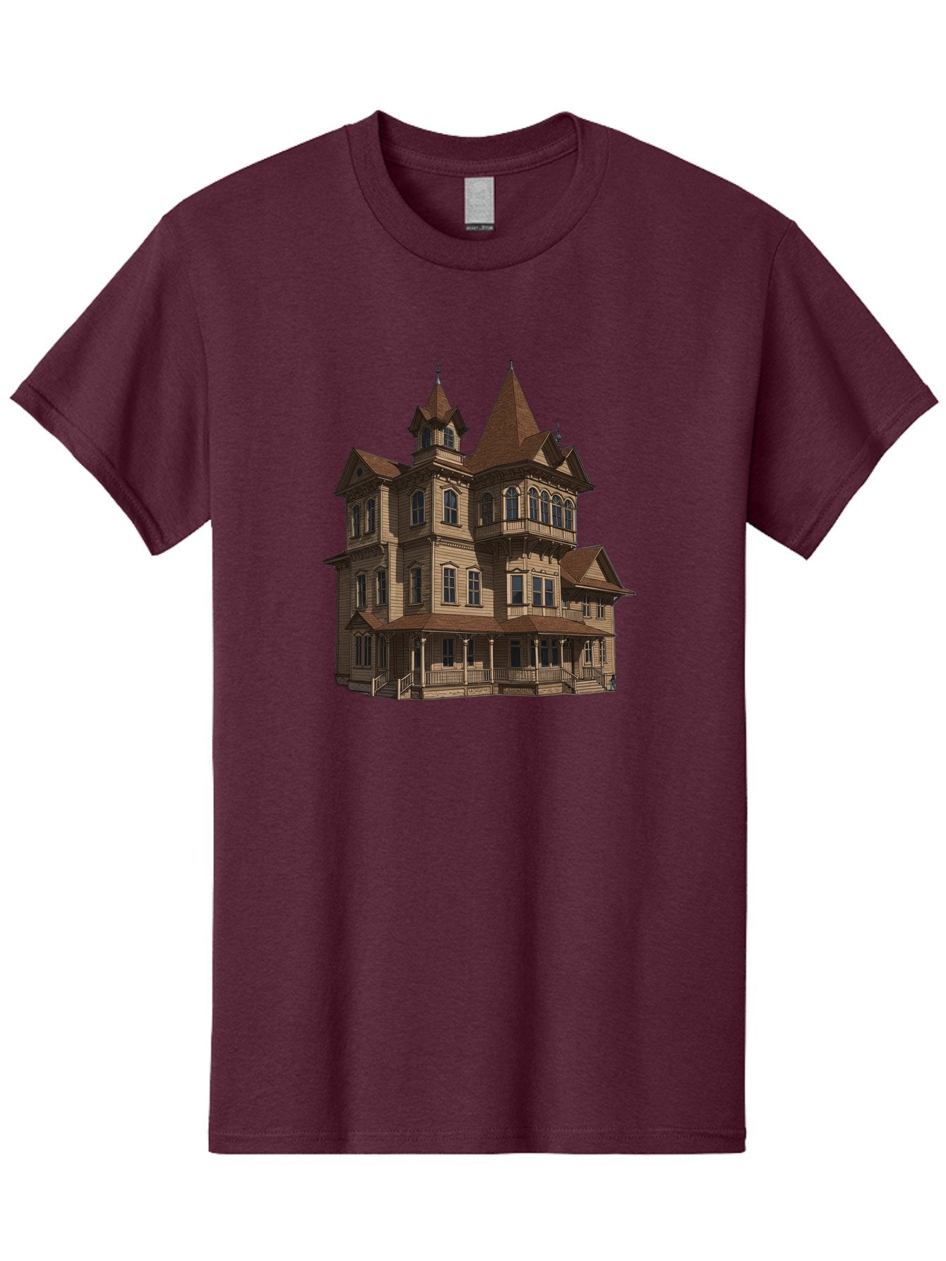 Victorian-Mansion Men'S Graphic Tee, 100% Cotton, Comfortable Casual Summer Wear, Machine Washable, Vintage Camera, Old Camera, Antique Camera, Black Camera, Classic Photography, Photography Equipment, Nostalgic Device, Film Camera, Camera Art Bah318