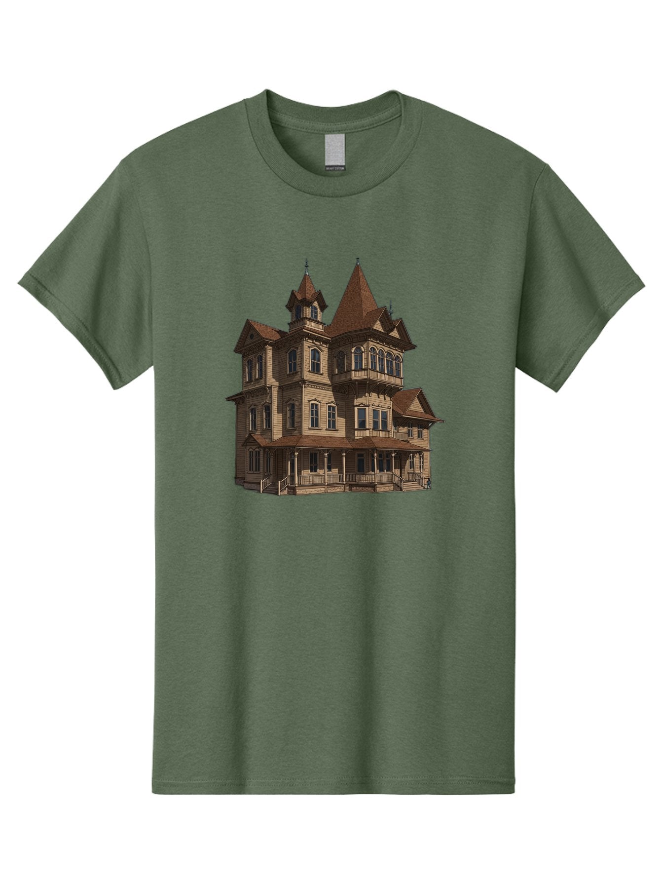 Victorian-Mansion Men'S Graphic Tee, 100% Cotton, Comfortable Casual Summer Wear, Machine Washable, Vintage Camera, Old Camera, Antique Camera, Black Camera, Classic Photography, Photography Equipment, Nostalgic Device, Film Camera, Camera Art Bah318 5