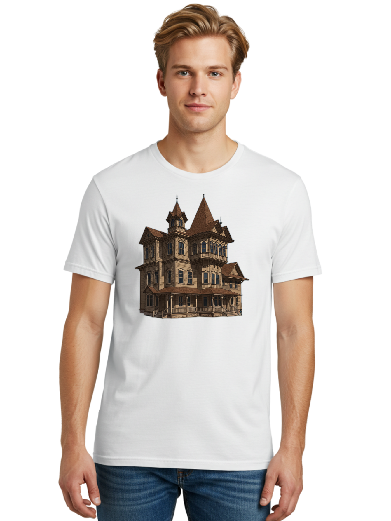 Victorian-Mansion Men'S Graphic Tee, 100% Cotton, Comfortable Casual Summer Wear, Machine Washable, Vintage Camera, Old Camera, Antique Camera, Black Camera, Classic Photography, Photography Equipment, Nostalgic Device, Film Camera, Camera Art Bah318 29