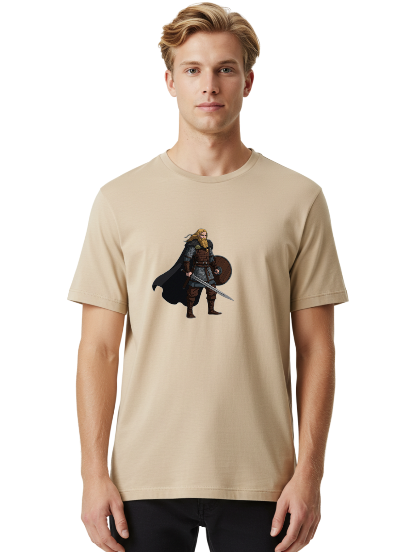 Viking-Warrior-1 Men'S Graphic Tee, 100% Cotton, Comfortable Casual Summer Wear, Machine Washable, Vintage Camera, Old Camera, Antique Camera, Black Camera, Classic Photography, Photography Equipment, Nostalgic Device, Film Camera, Camera Art Bah320 30