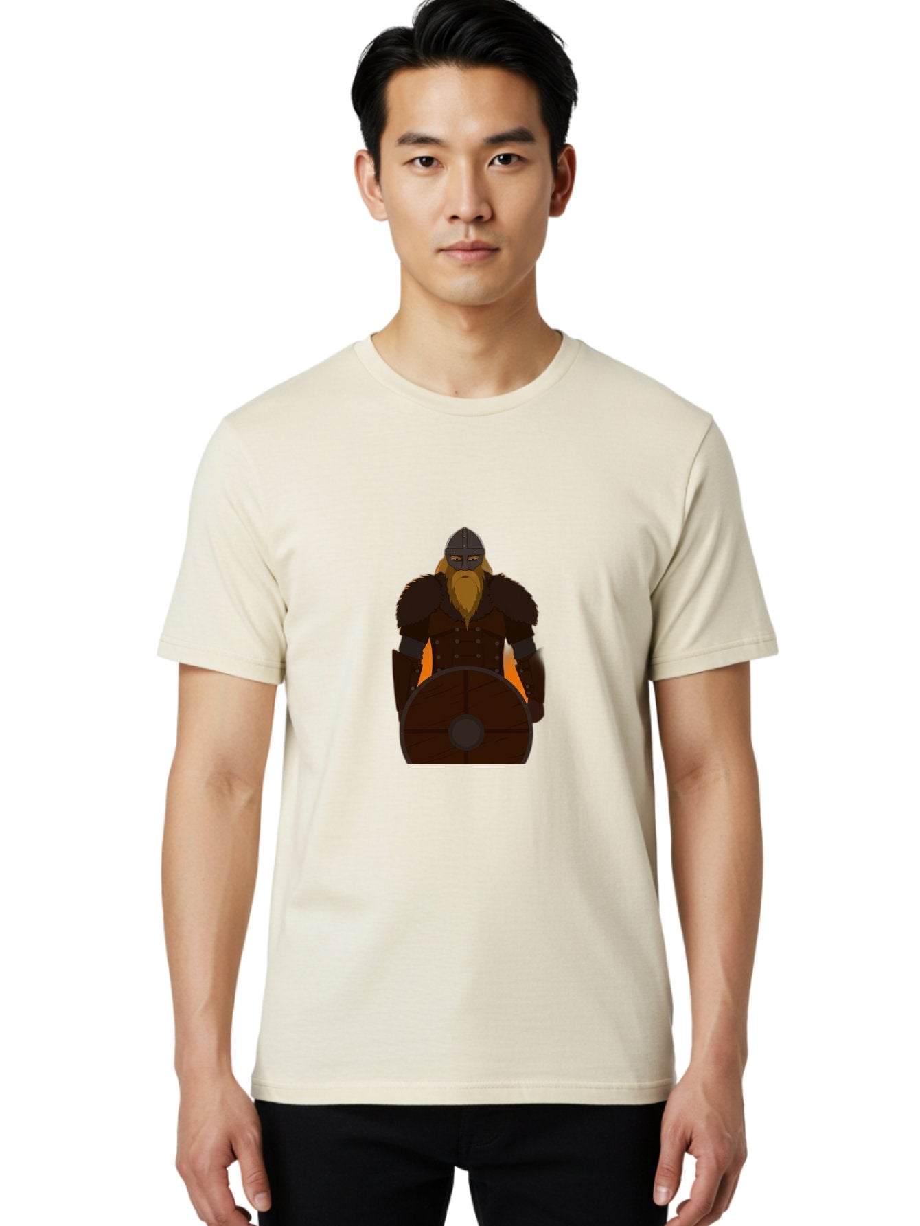 Viking-Warrior-2 Men'S Graphic Tee, 100% Cotton, Comfortable Casual Summer Wear, Machine Washable, Vintage Camera, Old Camera, Antique Camera, Black Camera, Classic Photography, Photography Equipment, Nostalgic Device, Film Camera, Camera Art Bah321 24