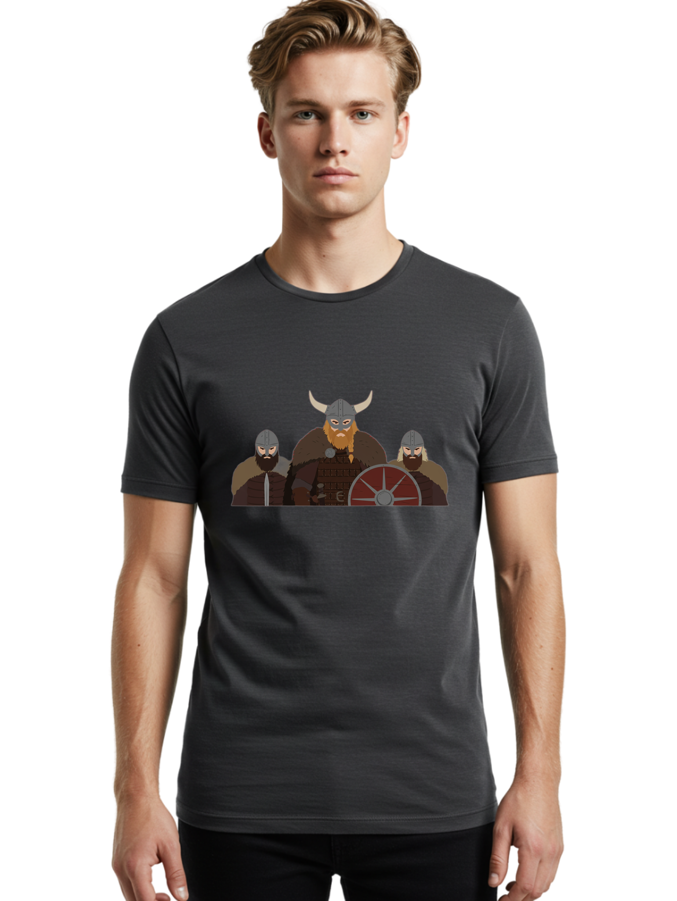 Viking-Warriors-1 Men'S Graphic Tee, 100% Cotton, Comfortable Casual Summer Wear, Machine Washable, Vintage Camera, Old Camera, Antique Camera, Black Camera, Classic Photography, Photography Equipment, Nostalgic Device, Film Camera, Camera Art Bah325 17