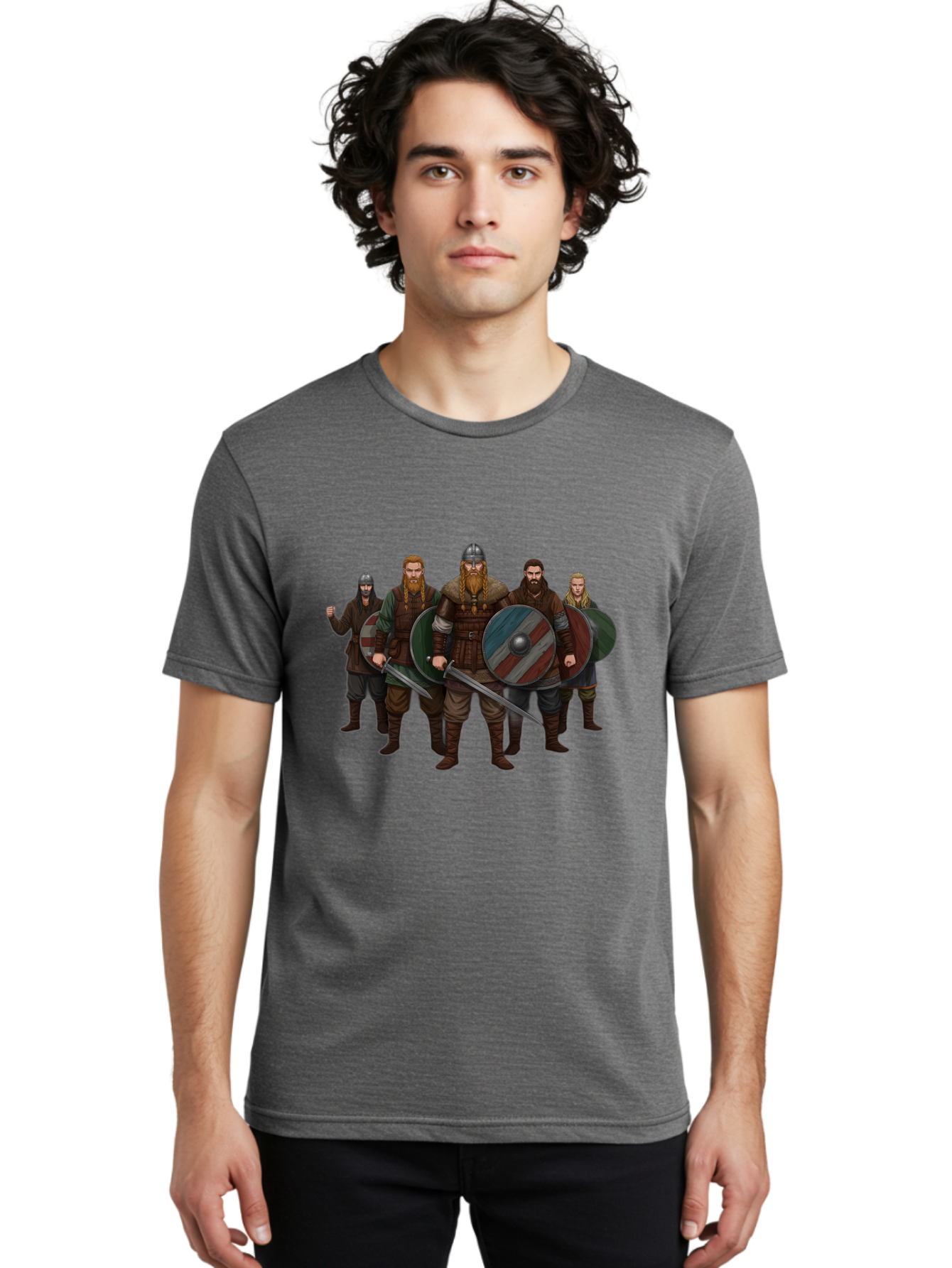Viking-Warriors-10 Men'S Graphic Tee, 100% Cotton, Comfortable Casual Summer Wear, Machine Washable, Vintage Camera, Old Camera, Antique Camera, Black Camera, Classic Photography, Photography Equipment, Nostalgic Device, Film Camera, Bah326 25