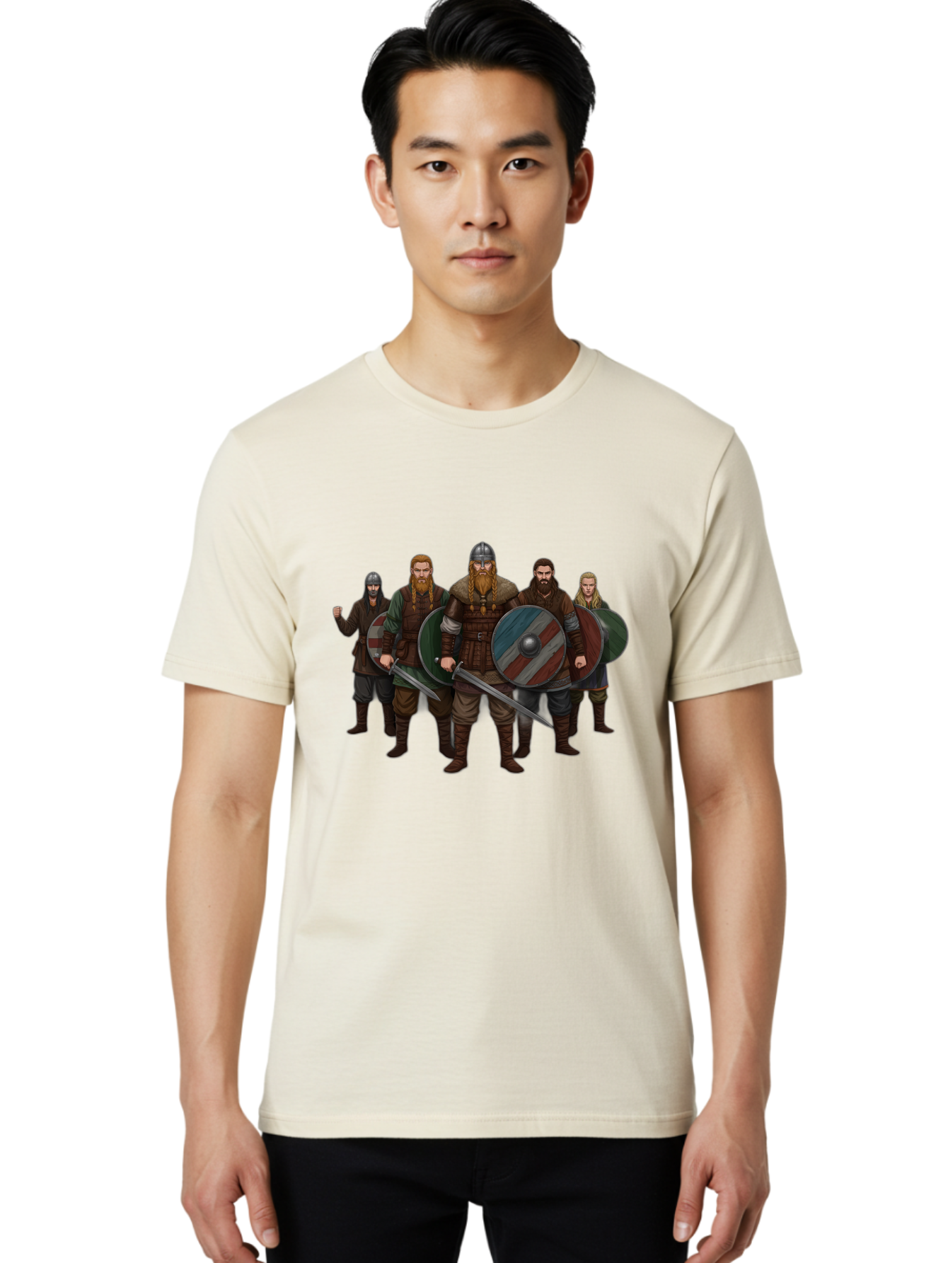 Viking-Warriors-10 Men'S Graphic Tee, 100% Cotton, Comfortable Casual Summer Wear, Machine Washable, Vintage Camera, Old Camera, Antique Camera, Black Camera, Classic Photography, Photography Equipment, Nostalgic Device, Film Camera, Bah326 26