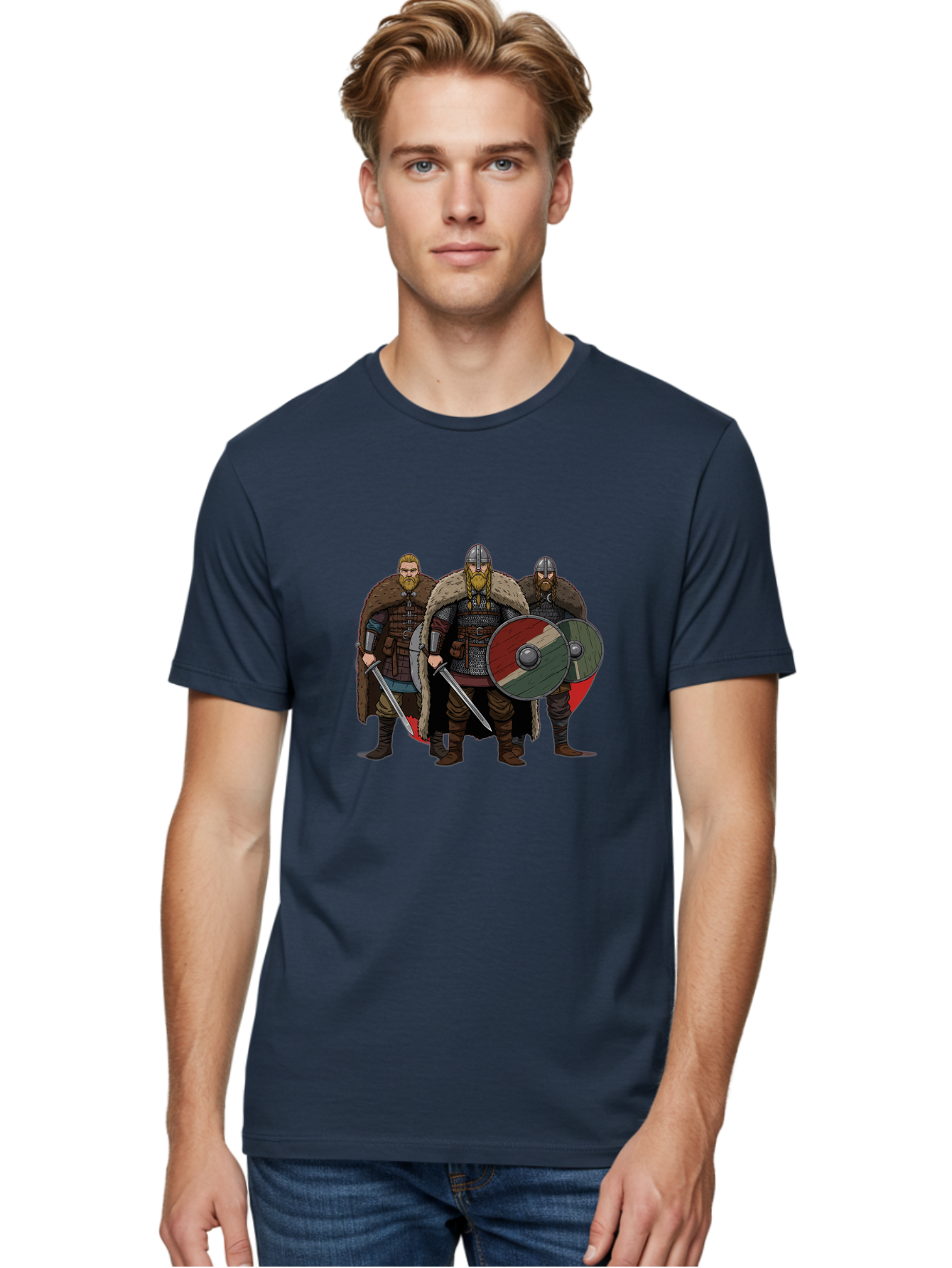 Viking-Warriors-13 Men'S Graphic Tee, 100% Cotton, Comfortable Casual Summer Wear, Machine Washable, Vintage Camera, Old Camera, Antique Camera, Black Camera, Classic Photography, Photography Equipment, Nostalgic Device, Film Camera, Bah329 24