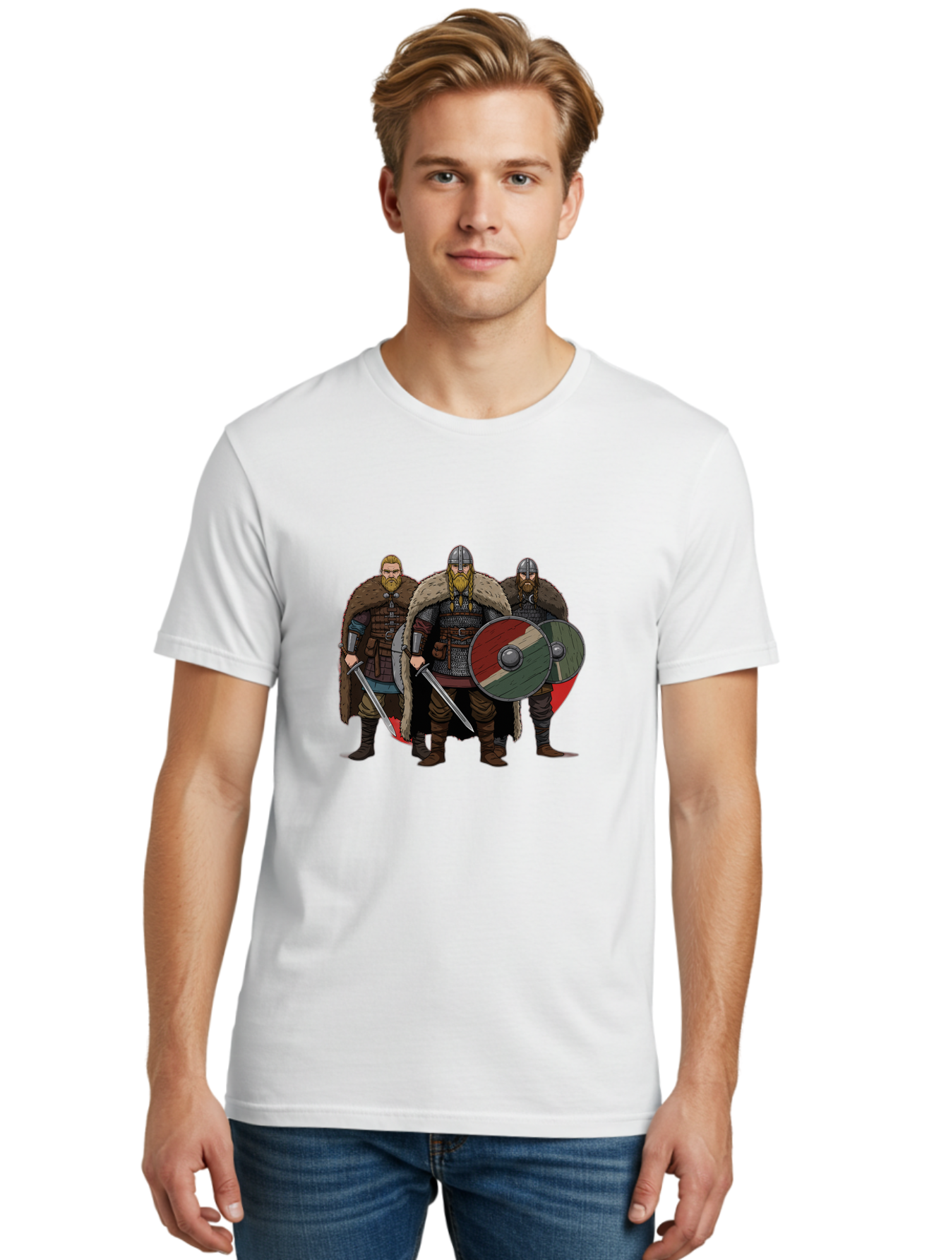 Viking-Warriors-13 Men'S Graphic Tee, 100% Cotton, Comfortable Casual Summer Wear, Machine Washable, Vintage Camera, Old Camera, Antique Camera, Black Camera, Classic Photography, Photography Equipment, Nostalgic Device, Film Camera, Bah329 30