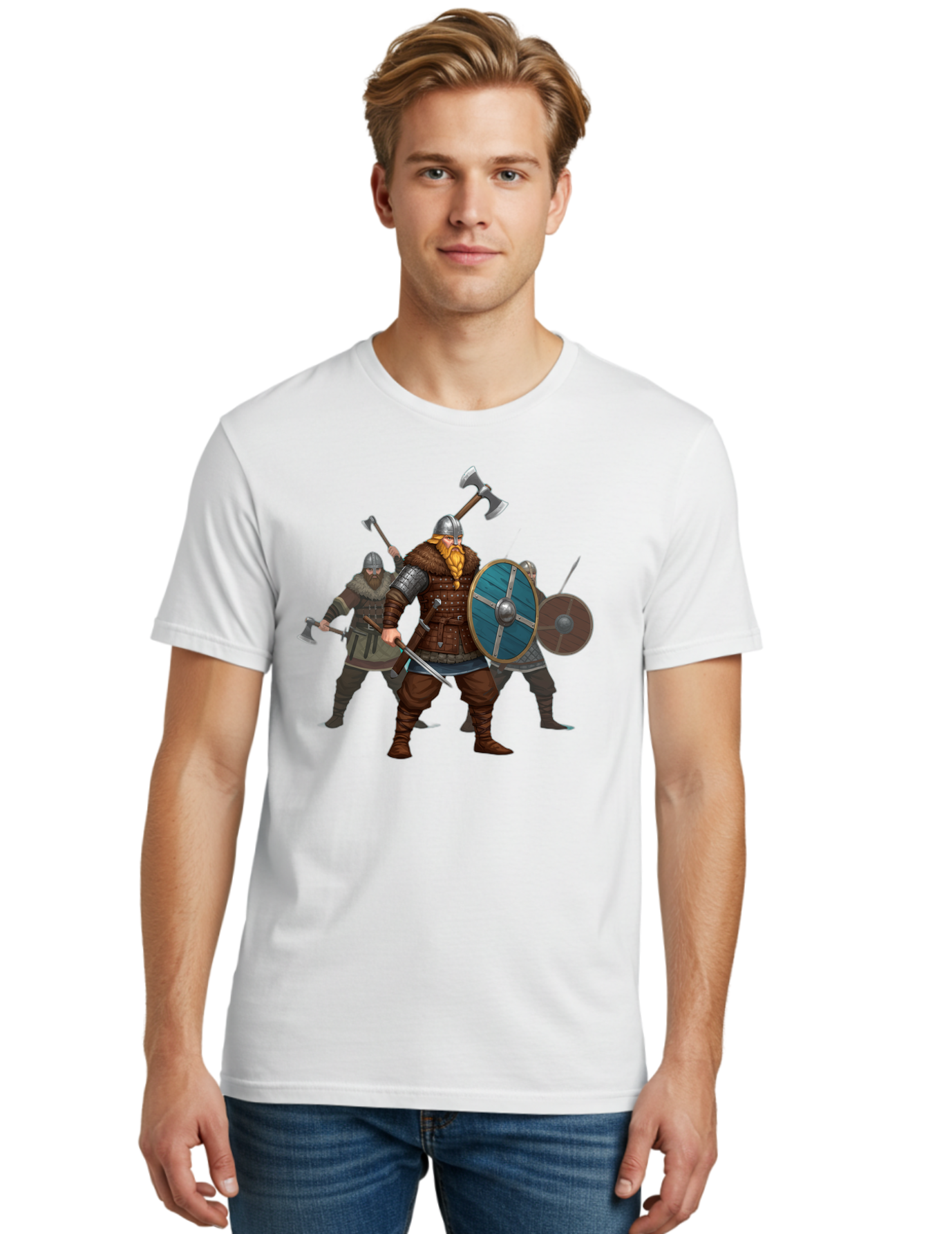 Viking-Warriors-2 Men'S Graphic Tee, 100% Cotton, Comfortable Casual Summer Wear, Machine Washable, Vintage Camera, Old Camera, Antique Camera, Black Camera, Classic Photography, Photography Equipment, Nostalgic Device, Film Camera, Camera Art Bah330 22