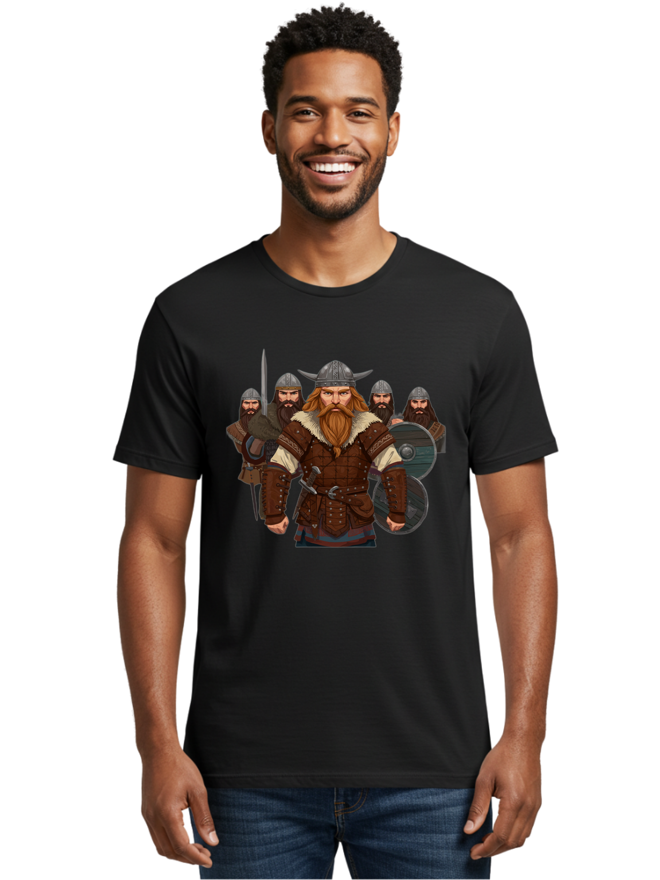 Viking-Warriors-3 Men'S Graphic Tee, 100% Cotton, Comfortable Casual Summer Wear, Machine Washable, Vintage Camera, Old Camera, Antique Camera, Black Camera, Classic Photography, Photography Equipment, Nostalgic Device, Film Camera, Camera Art Bah331 30