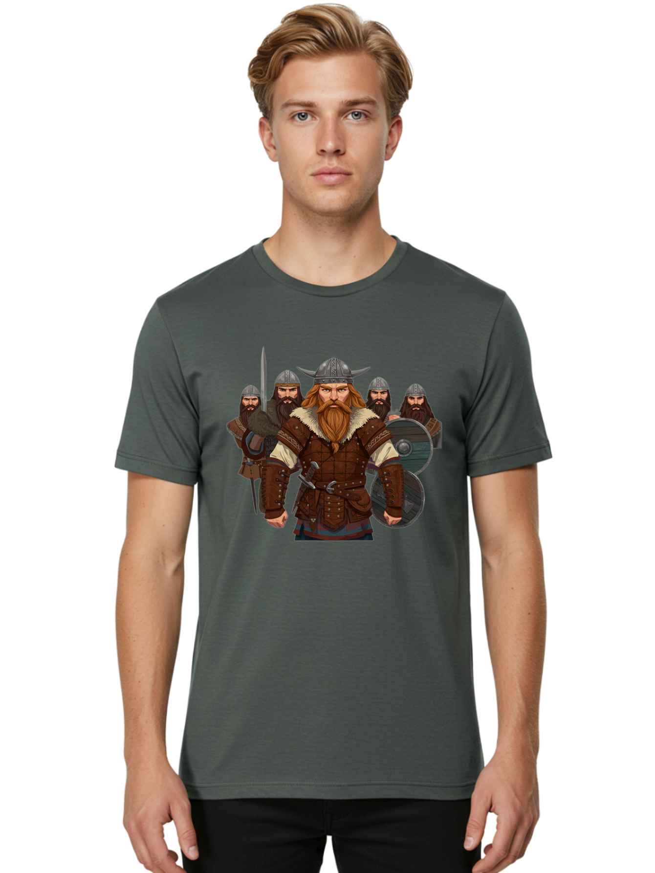 Viking-Warriors-3 Men'S Graphic Tee, 100% Cotton, Comfortable Casual Summer Wear, Machine Washable, Vintage Camera, Old Camera, Antique Camera, Black Camera, Classic Photography, Photography Equipment, Nostalgic Device, Film Camera, Camera Art Bah331 19