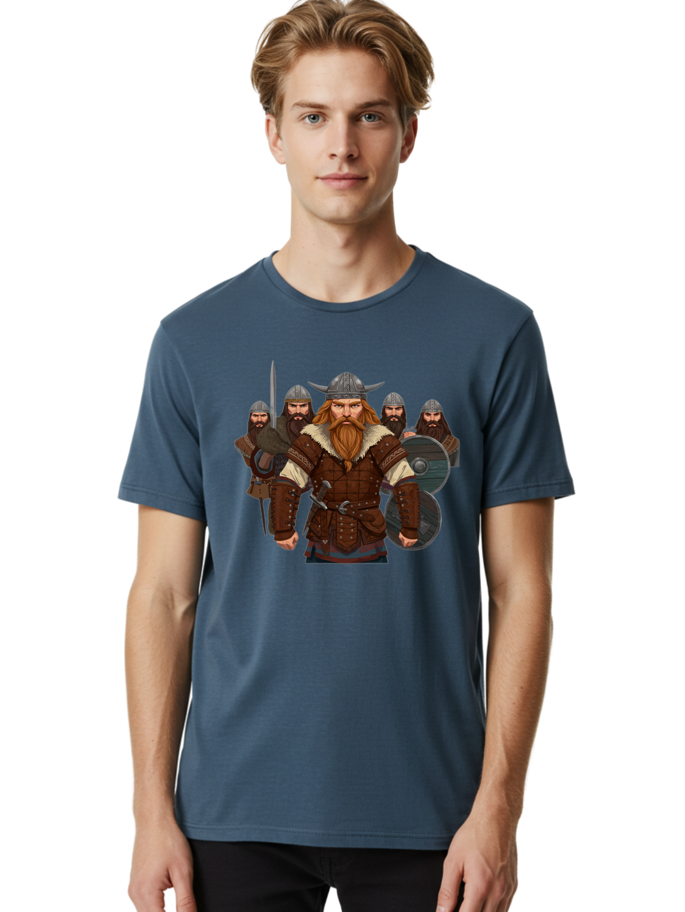 Viking-Warriors-3 Men'S Graphic Tee, 100% Cotton, Comfortable Casual Summer Wear, Machine Washable, Vintage Camera, Old Camera, Antique Camera, Black Camera, Classic Photography, Photography Equipment, Nostalgic Device, Film Camera, Camera Art Bah331 16