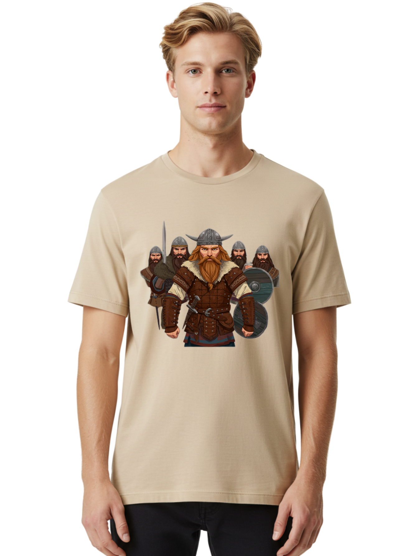 Viking-Warriors-3 Men'S Graphic Tee, 100% Cotton, Comfortable Casual Summer Wear, Machine Washable, Vintage Camera, Old Camera, Antique Camera, Black Camera, Classic Photography, Photography Equipment, Nostalgic Device, Film Camera, Camera Art Bah331 28