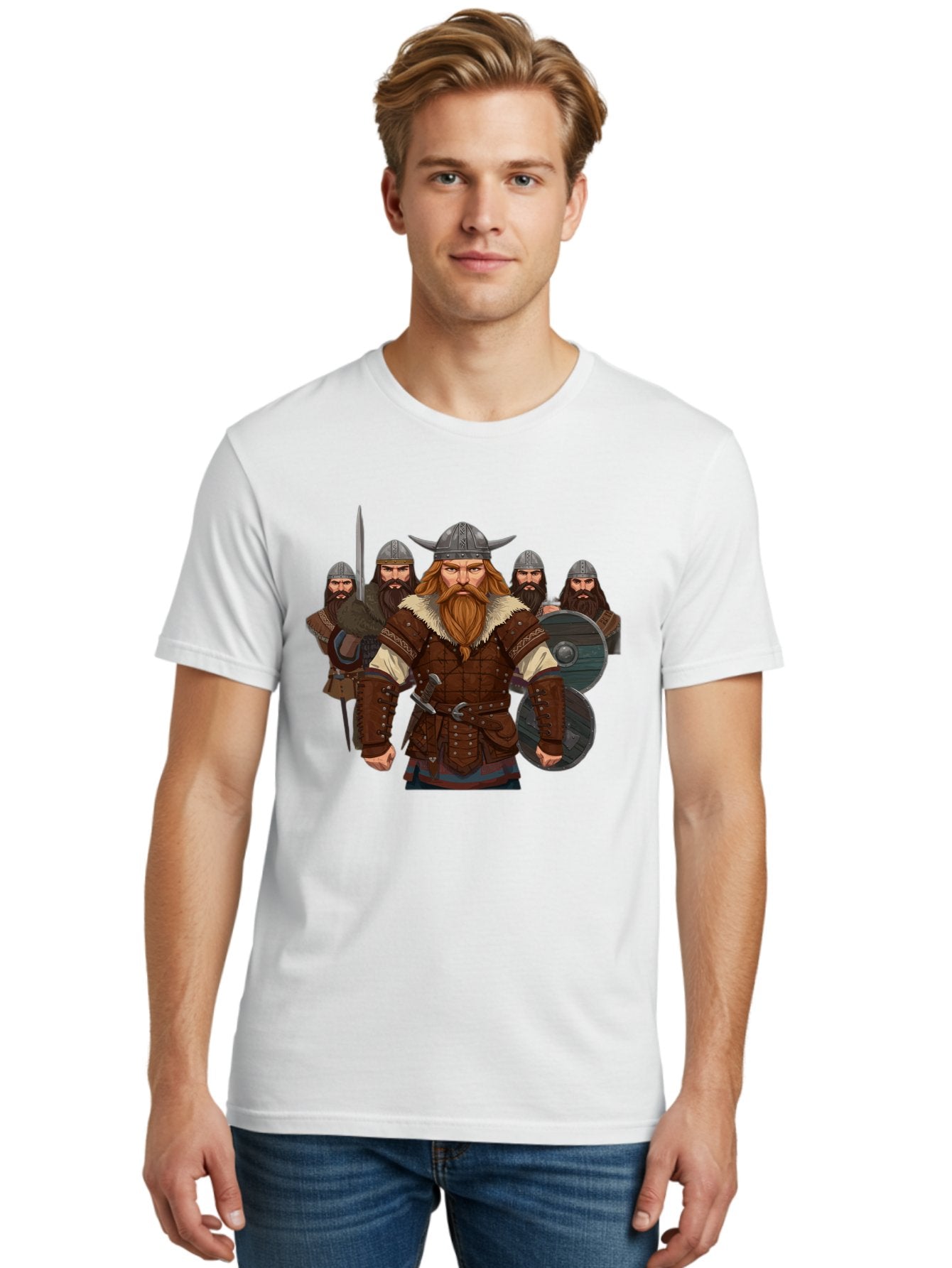 Viking-Warriors-3 Men'S Graphic Tee, 100% Cotton, Comfortable Casual Summer Wear, Machine Washable, Vintage Camera, Old Camera, Antique Camera, Black Camera, Classic Photography, Photography Equipment, Nostalgic Device, Film Camera, Camera Art Bah331 28