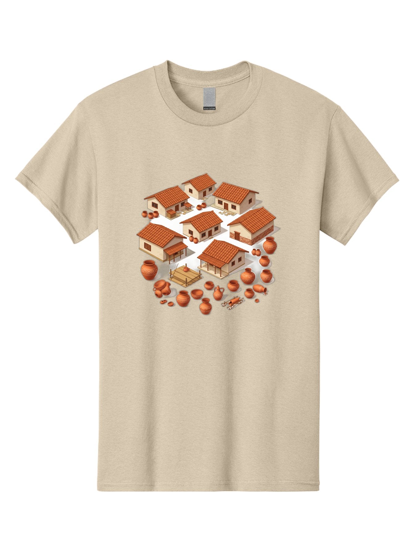 Village-Scene Men'S Graphic Tee, 100% Cotton, Comfortable Casual Summer Wear, Machine Washable, Vintage Camera, Old Camera, Antique Camera, Black Camera, Classic Photography, Photography Equipment, Nostalgic Device, Film Camera, Camera Art Bah340 11