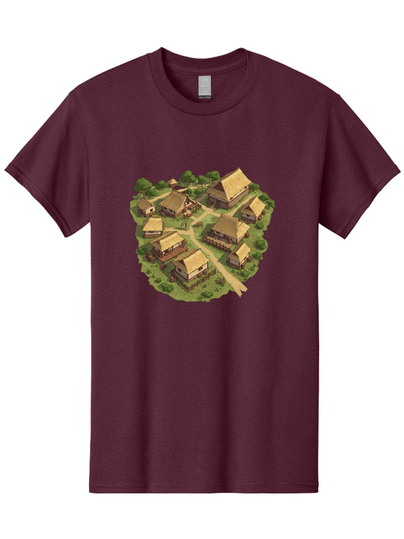 Village Men'S Graphic Tee, 100% Cotton, Comfortable Casual Summer Wear, Machine Washable, Vintage Camera, Old Camera, Antique Camera, Black Camera, Classic Photography, Photography Equipment, Nostalgic Device, Film Camera, Camera Art Bah341