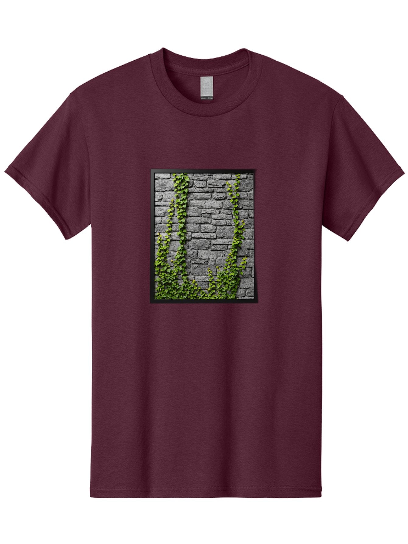 Vines-On-Stone-Wall Men'S Graphic Tee, 100% Cotton, Comfortable Casual Summer Wear, Machine Washable, Vintage Camera, Old Camera, Antique Camera, Black Camera, Classic Photography, Photography Equipment, Nostalgic Device, Film Camera, Bah342 15
