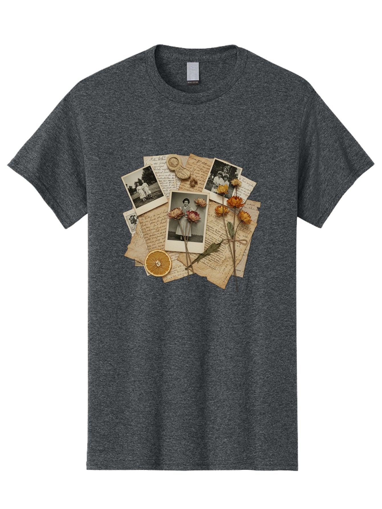 Vintage-Polaroids-And-Letters Men'S Graphic Tee, 100% Cotton, Comfortable Casual Summer Wear, Machine Washable, Vintage Camera, Old Camera, Antique Camera, Black Camera, Classic Photography, Photography Equipment, Nostalgic Device, Bah346 13